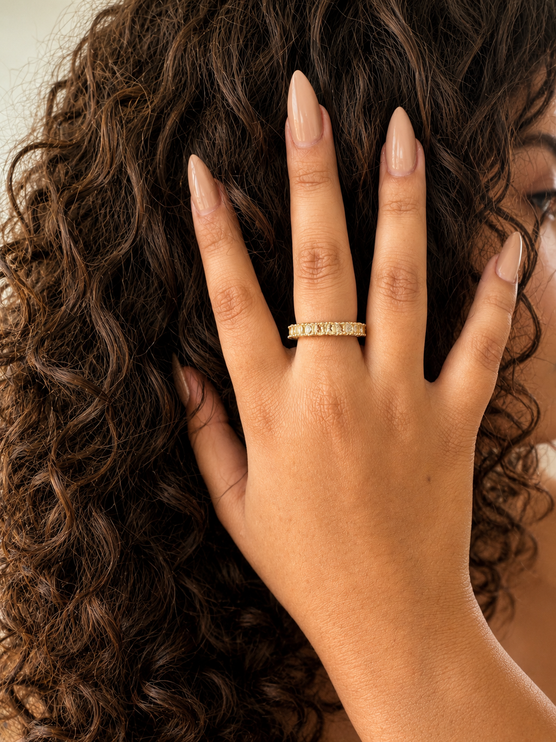 925 sterling silver ring covered 100% with citrines