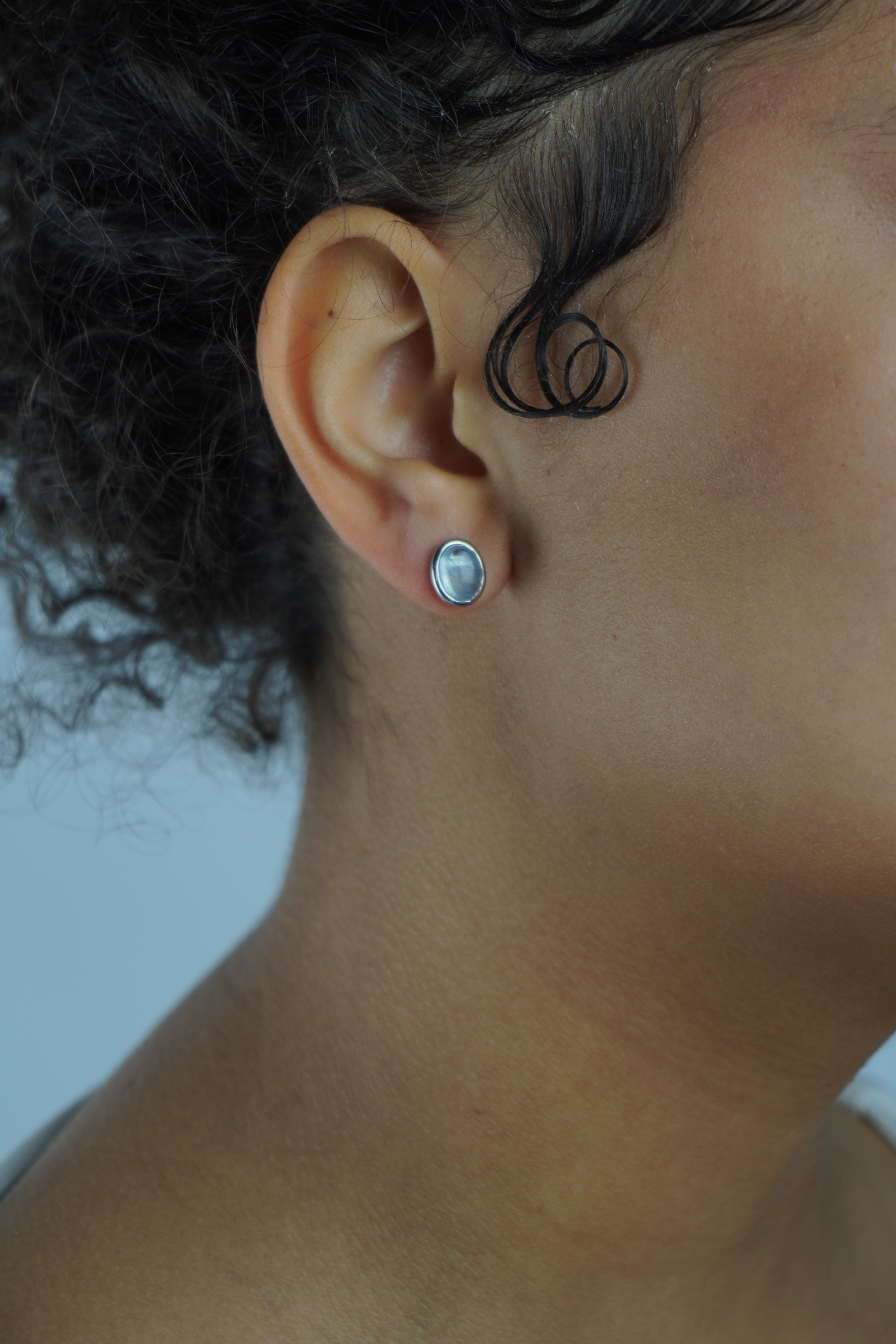 Brincos | Prata de Lei e Água-marinha Cabochão