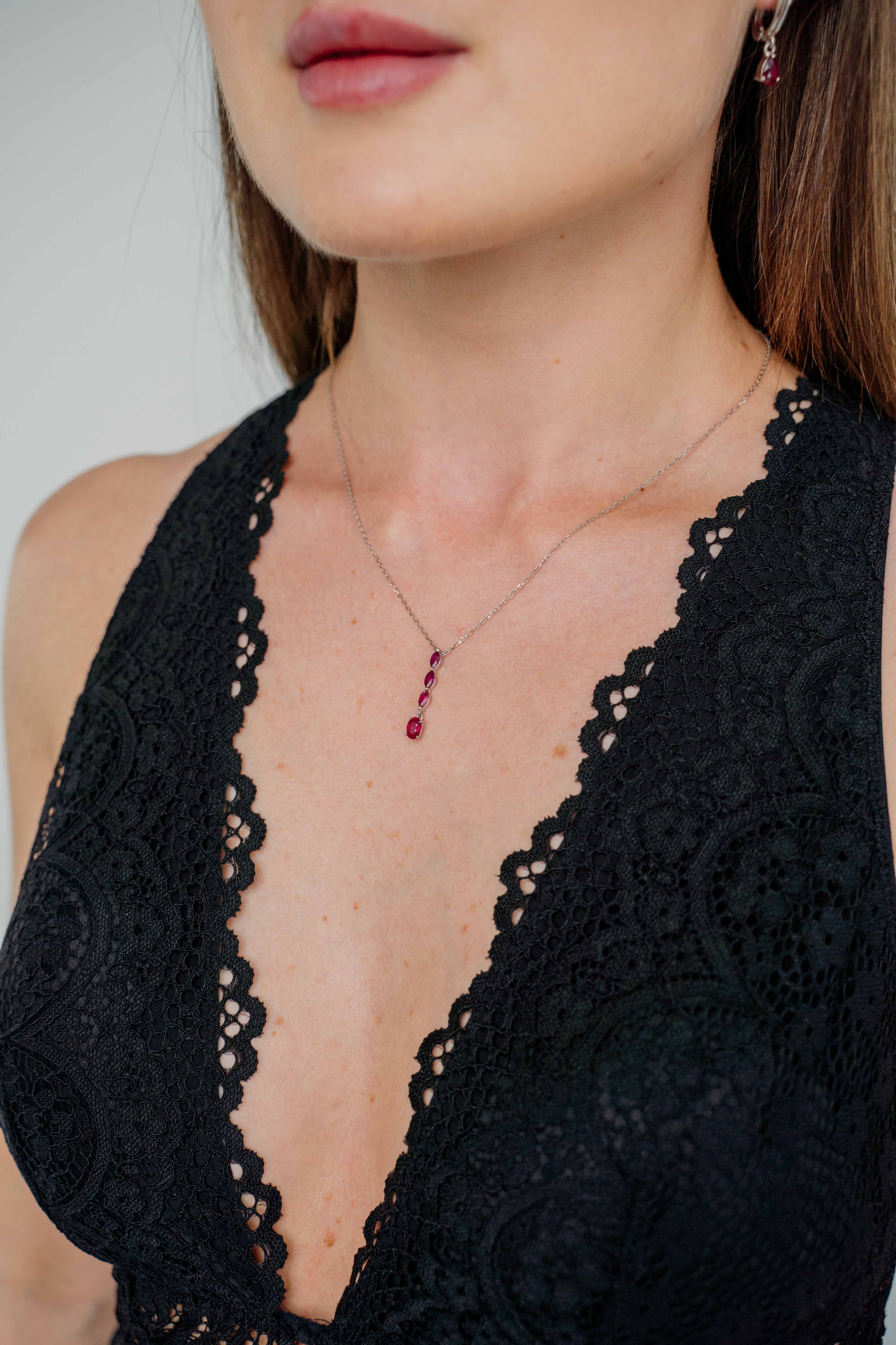 Conjunto Ruby Majesty | Prata de Lei e Rubis Facetados