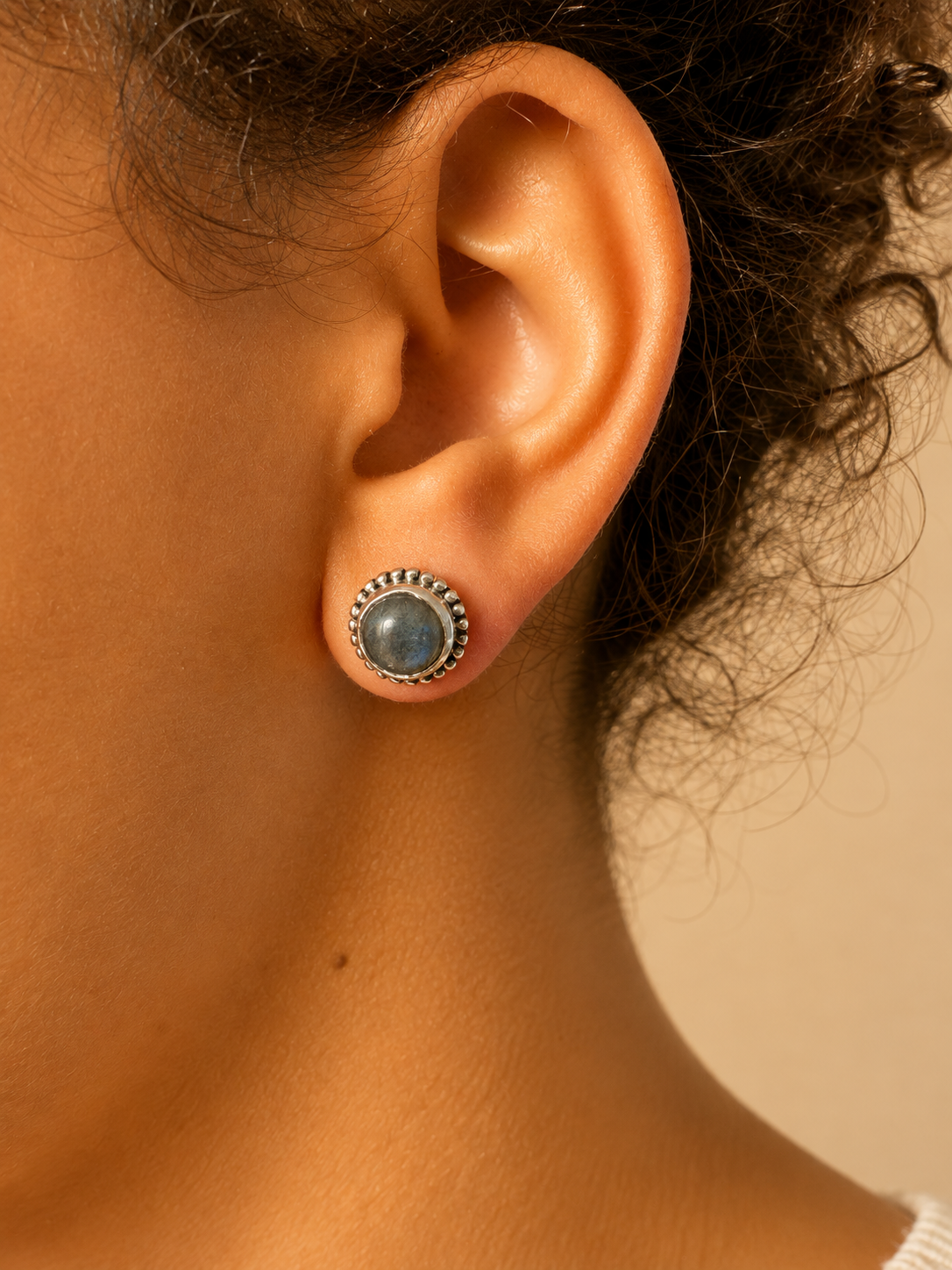 925 sterling silver earrings with labradorite