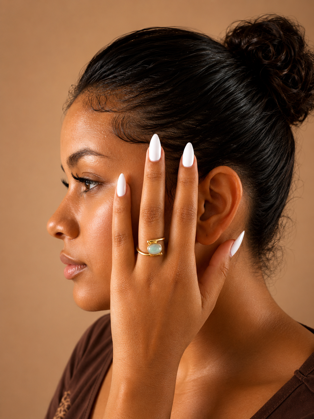 925 sterling silver ring with oval opal