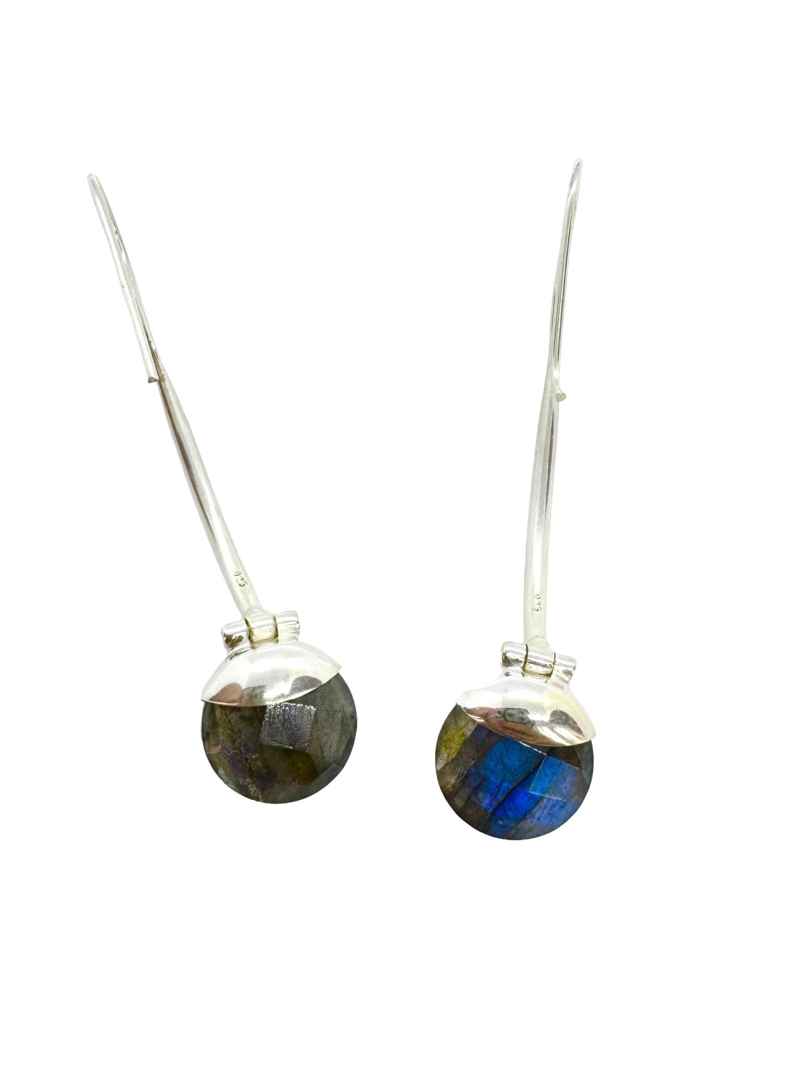 Brincos Labradorite e Prata