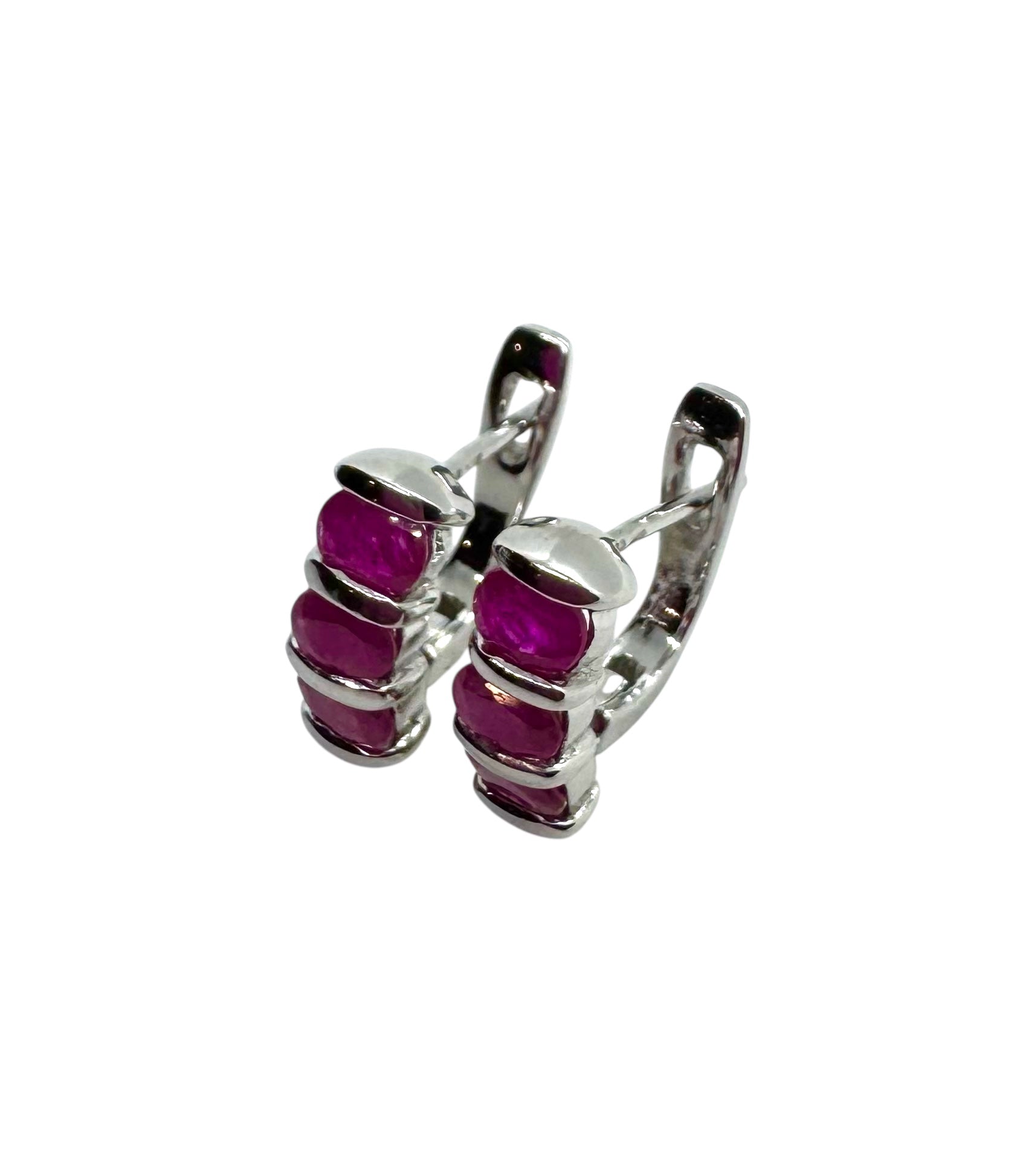 Triple Ruby Set | Sterling Silver & Faceted Rubies