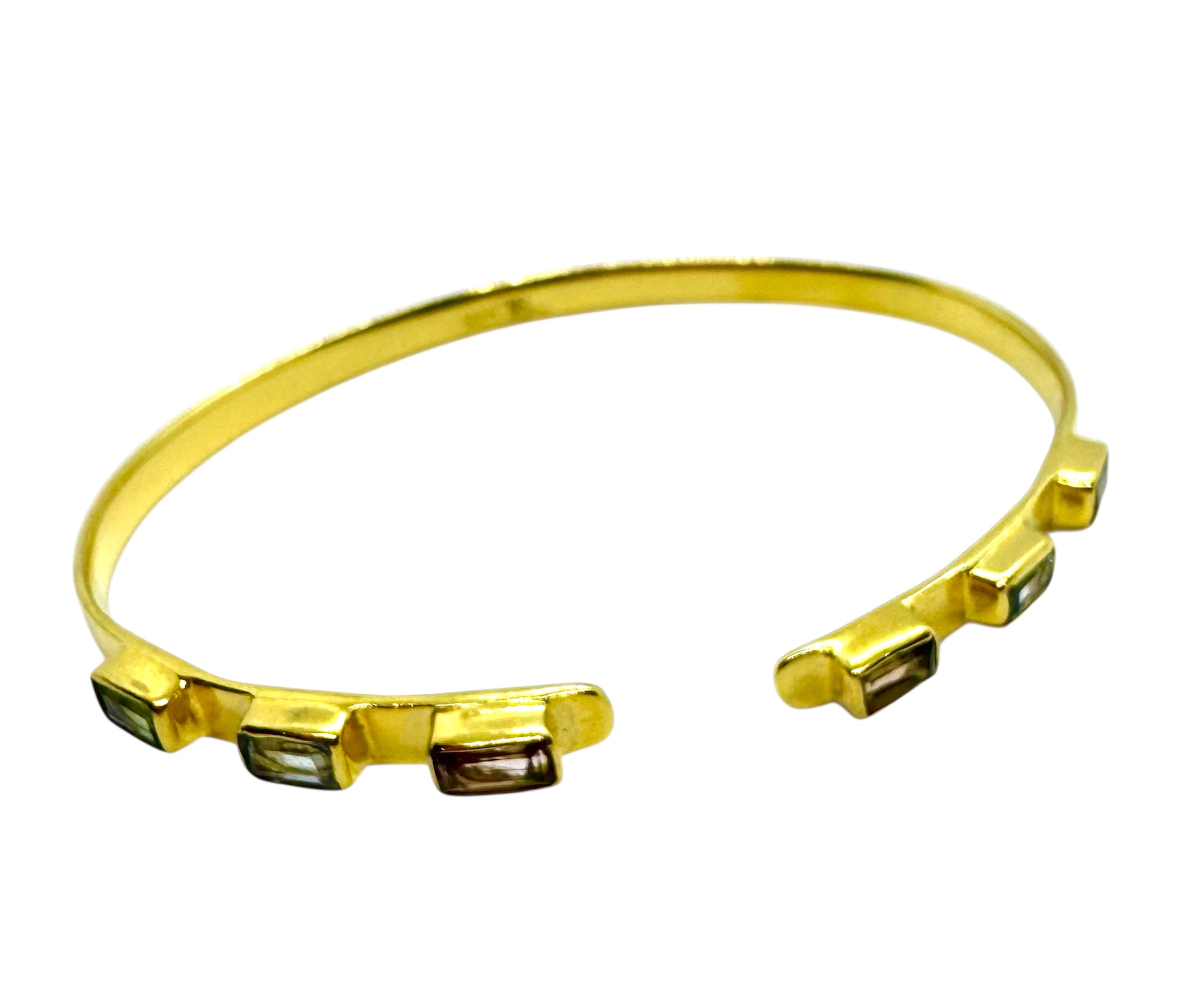 Bracelet with Tourmalines & 925 Sterling Silver