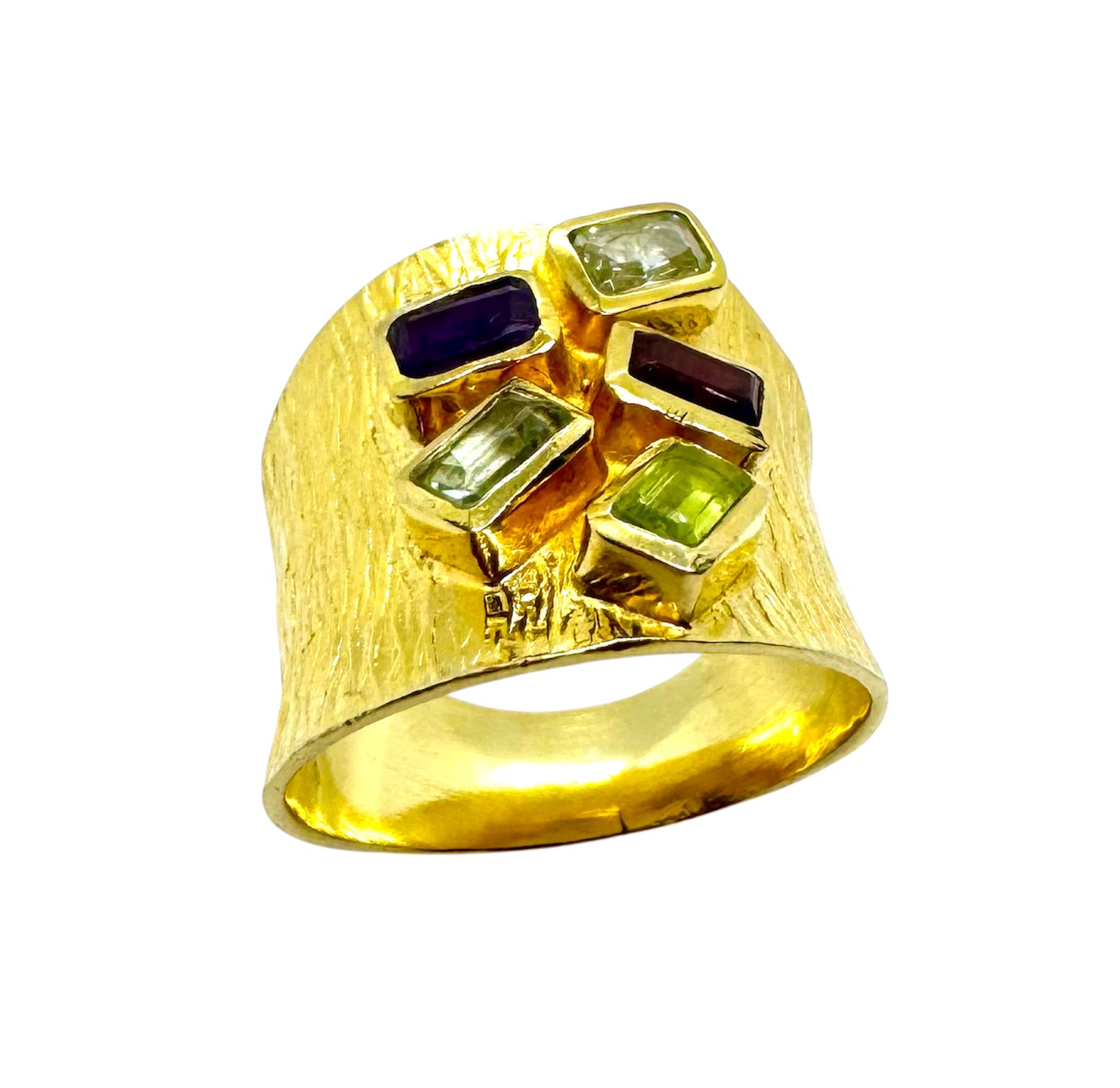 925 Sterling Silver Multi-Gemstone Ring