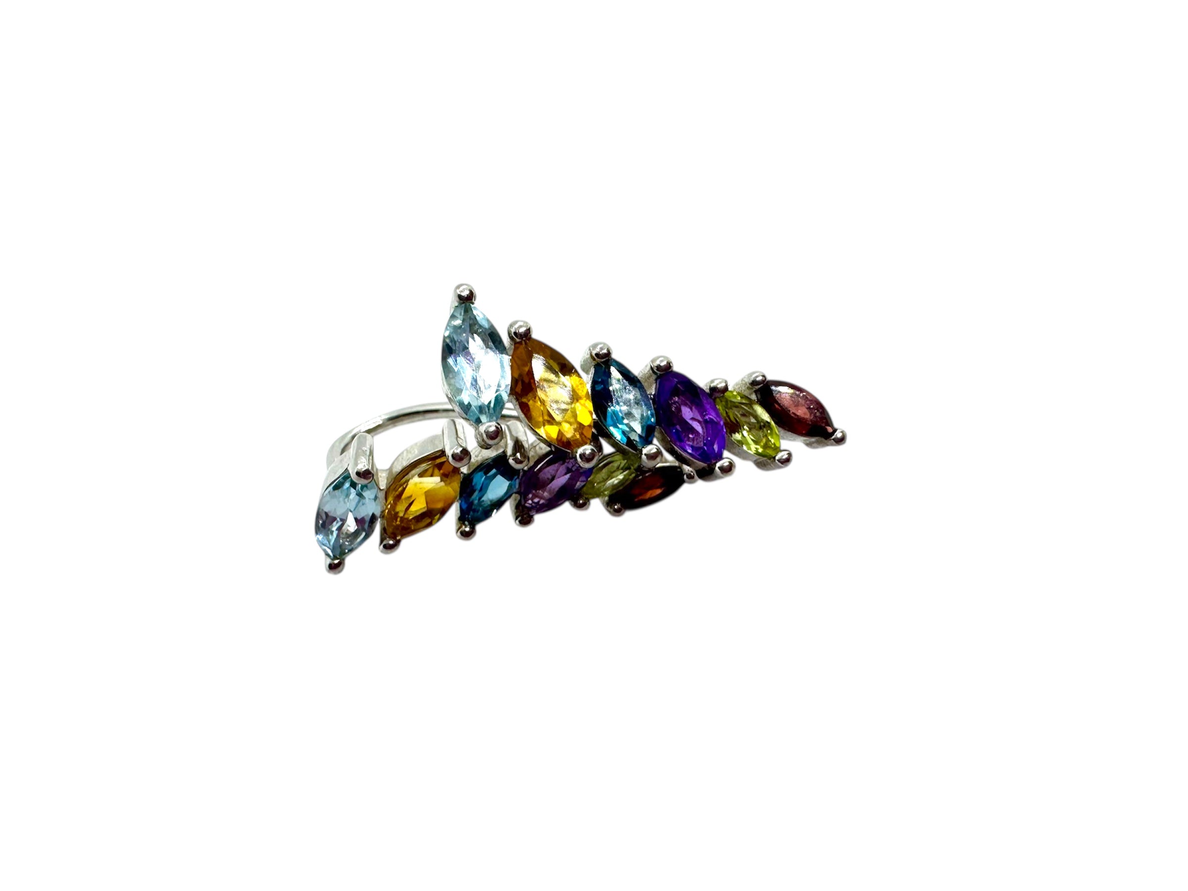925 Sterling Silver Multi-Gemstone Earrings