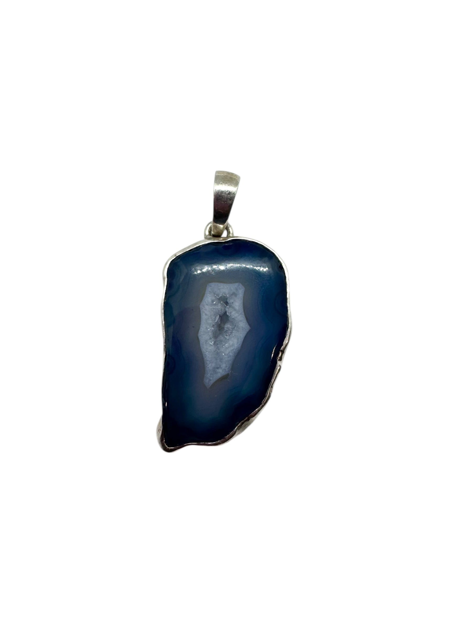 Pendente Ágata Azul | Prata de Lei