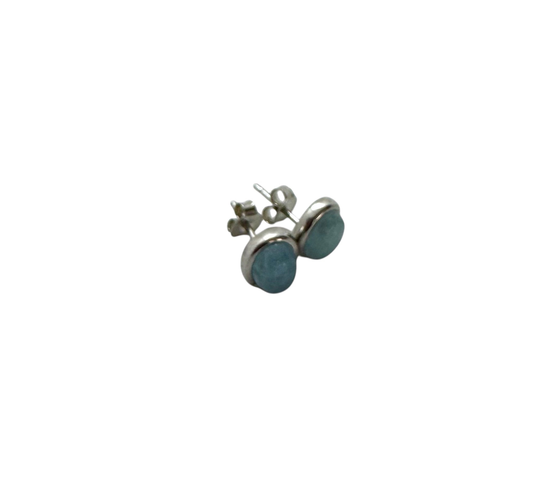 Brincos | Prata de Lei e Água-marinha Cabochão