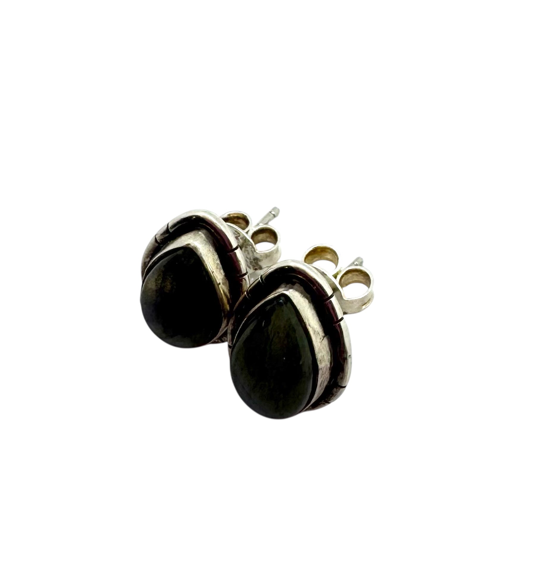 Brincos Cabochão de Labradorite
