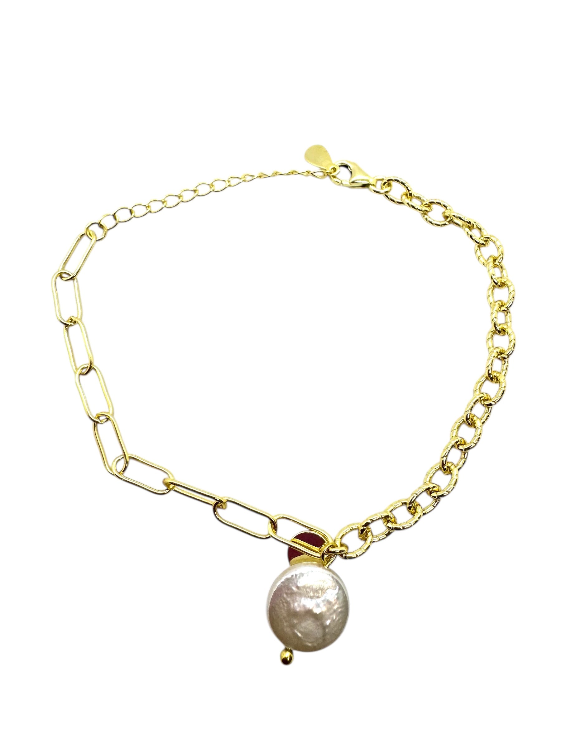 Pulseira | Prata de lei banhada a ouro e pérola