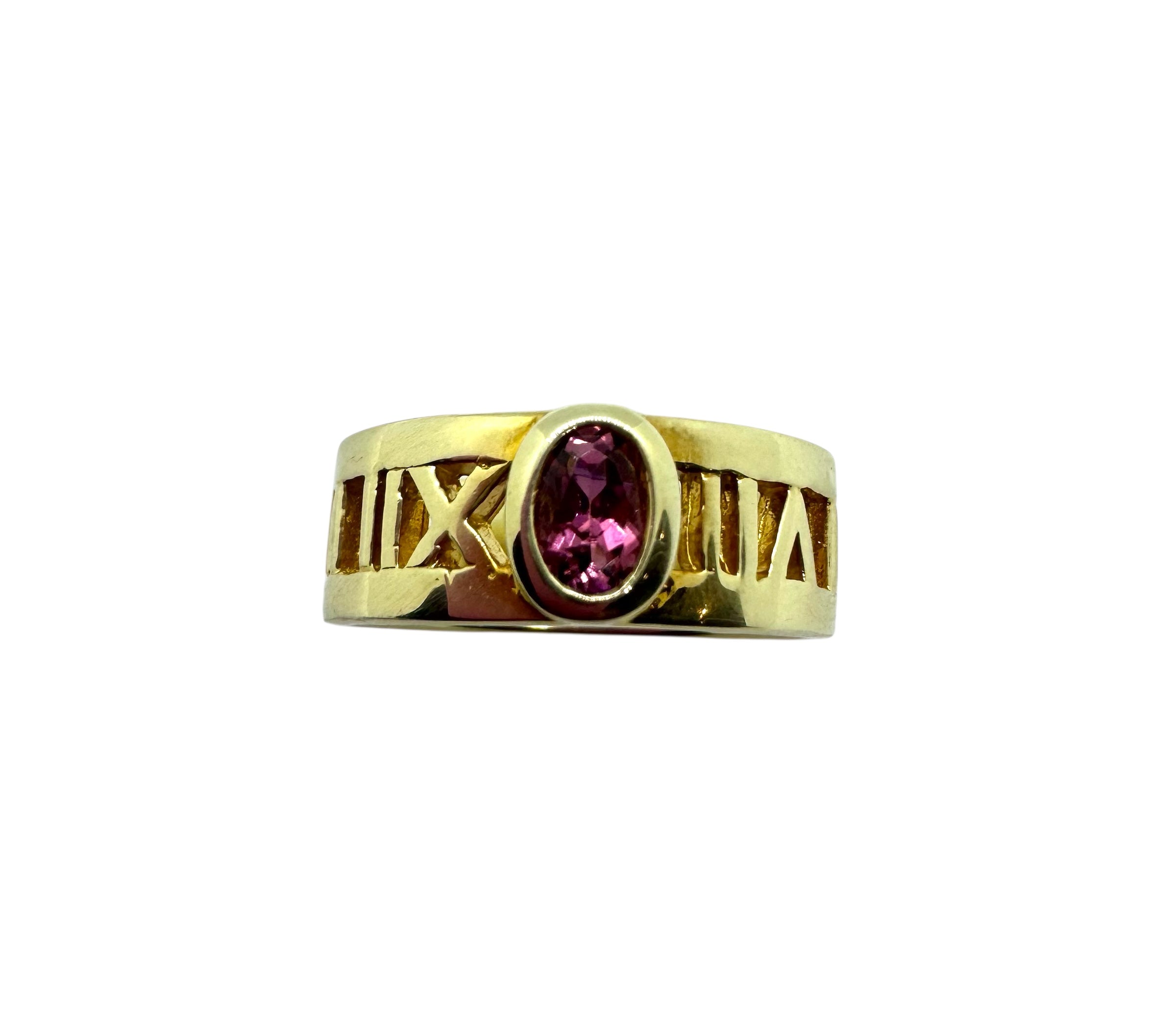 Anel em Prata Banhado a Ouro | Turmalina Rosa Oval