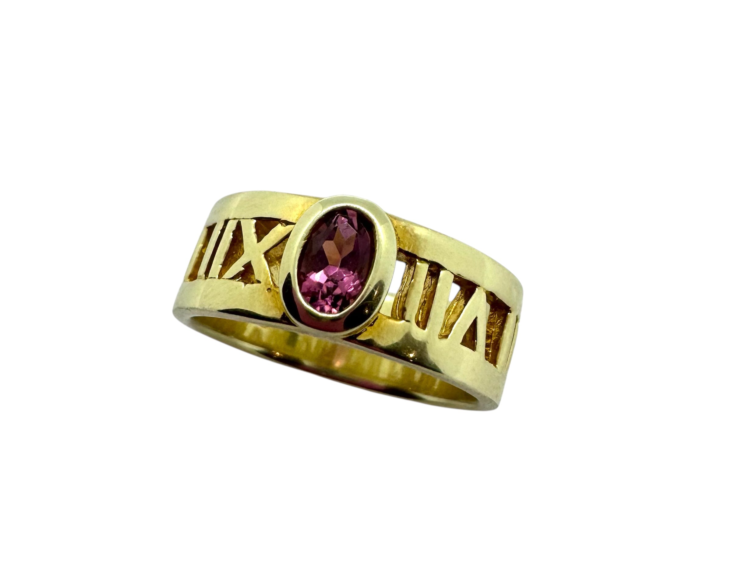 Anel em Prata Banhado a Ouro | Turmalina Rosa Oval