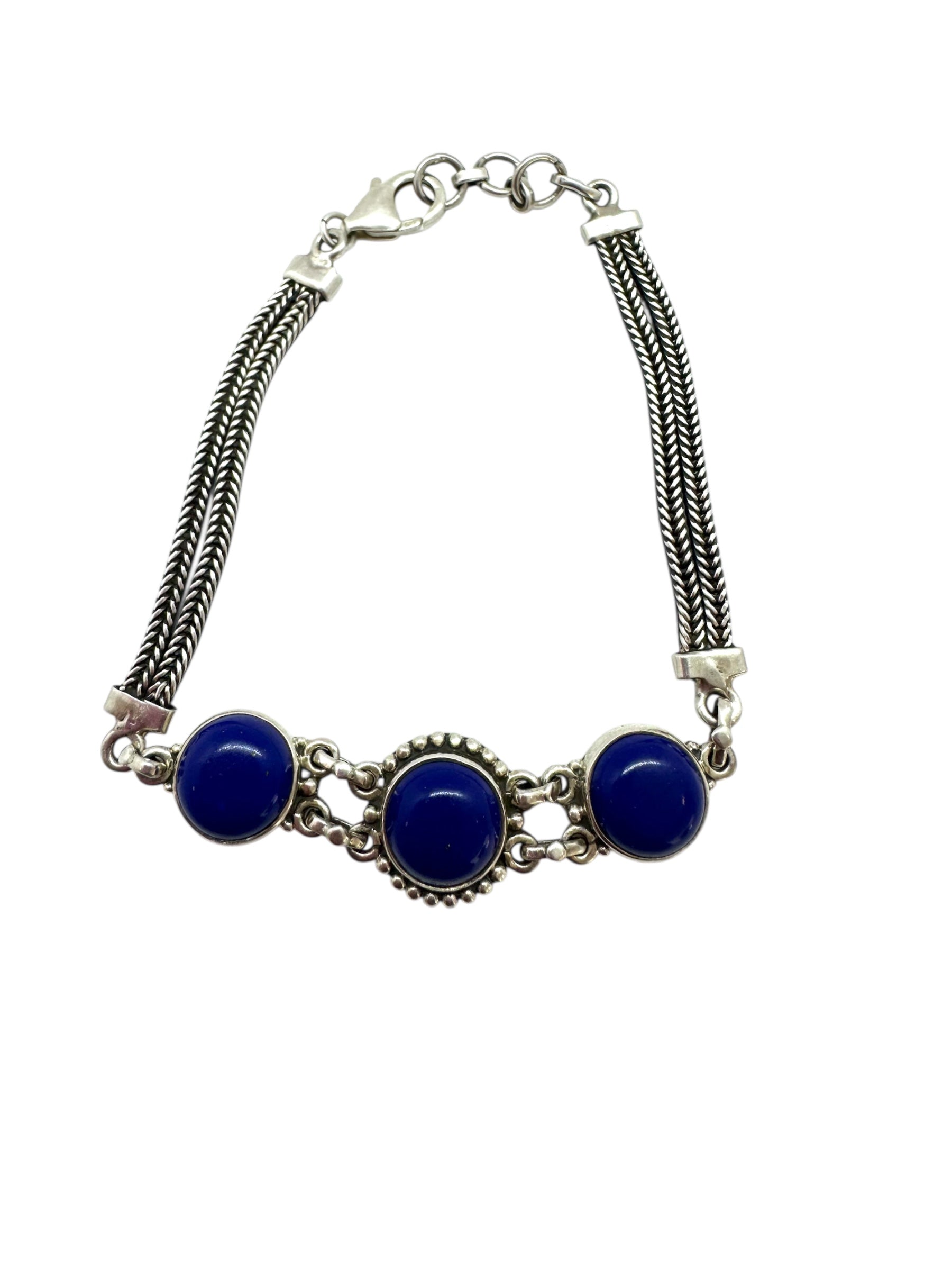 Pulseira de Lápis-Lazúli | Prata de Lei