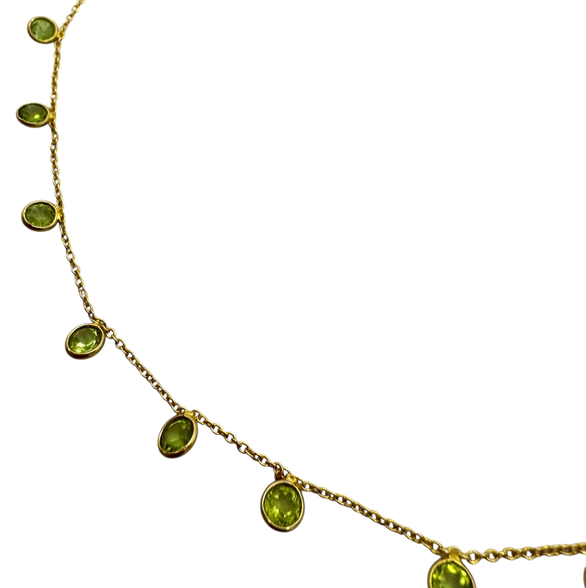 Colar Peridoto | Prata de Lei Banhada a Ouro