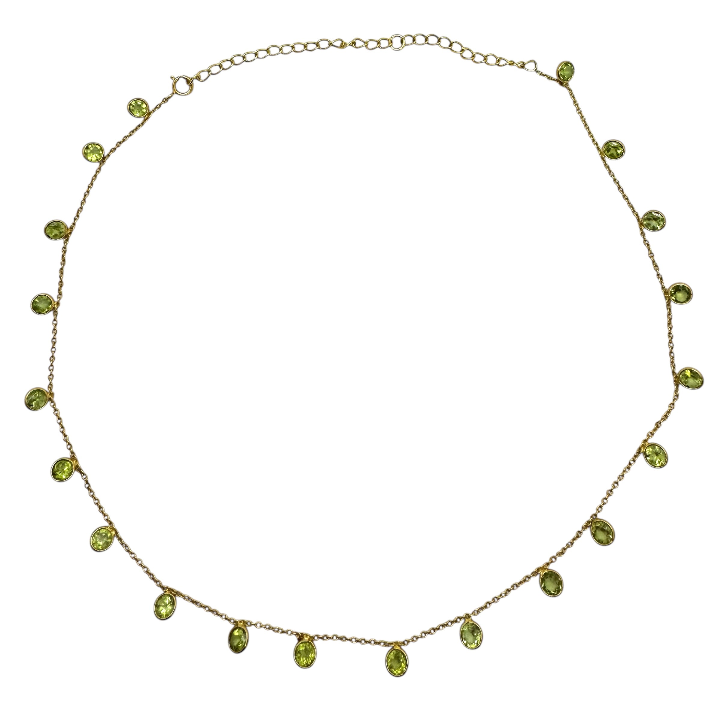 Colar Peridoto | Prata de Lei Banhada a Ouro