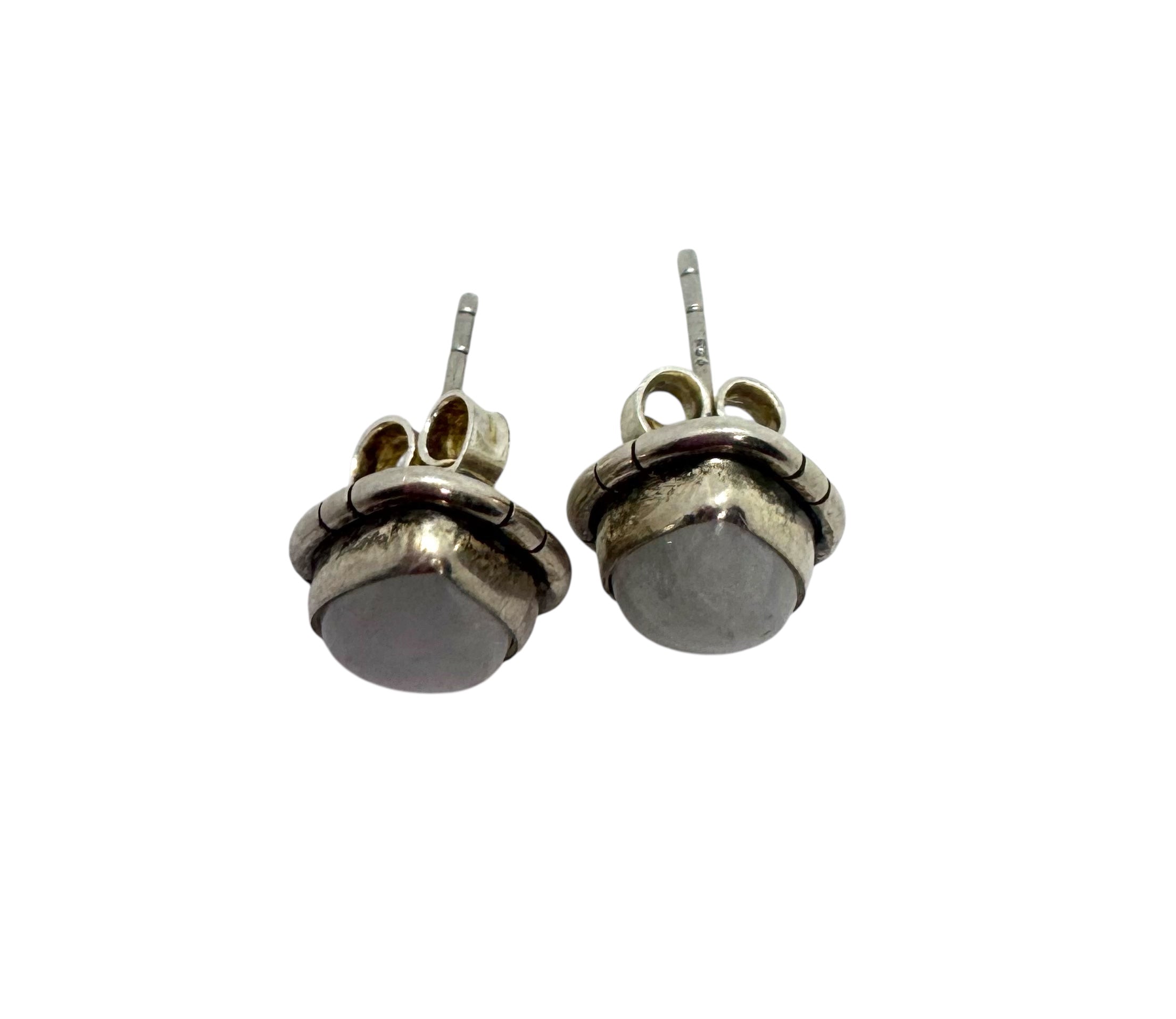 Brincos Cabochão de Pedra da Lua em Forma de Lágrima