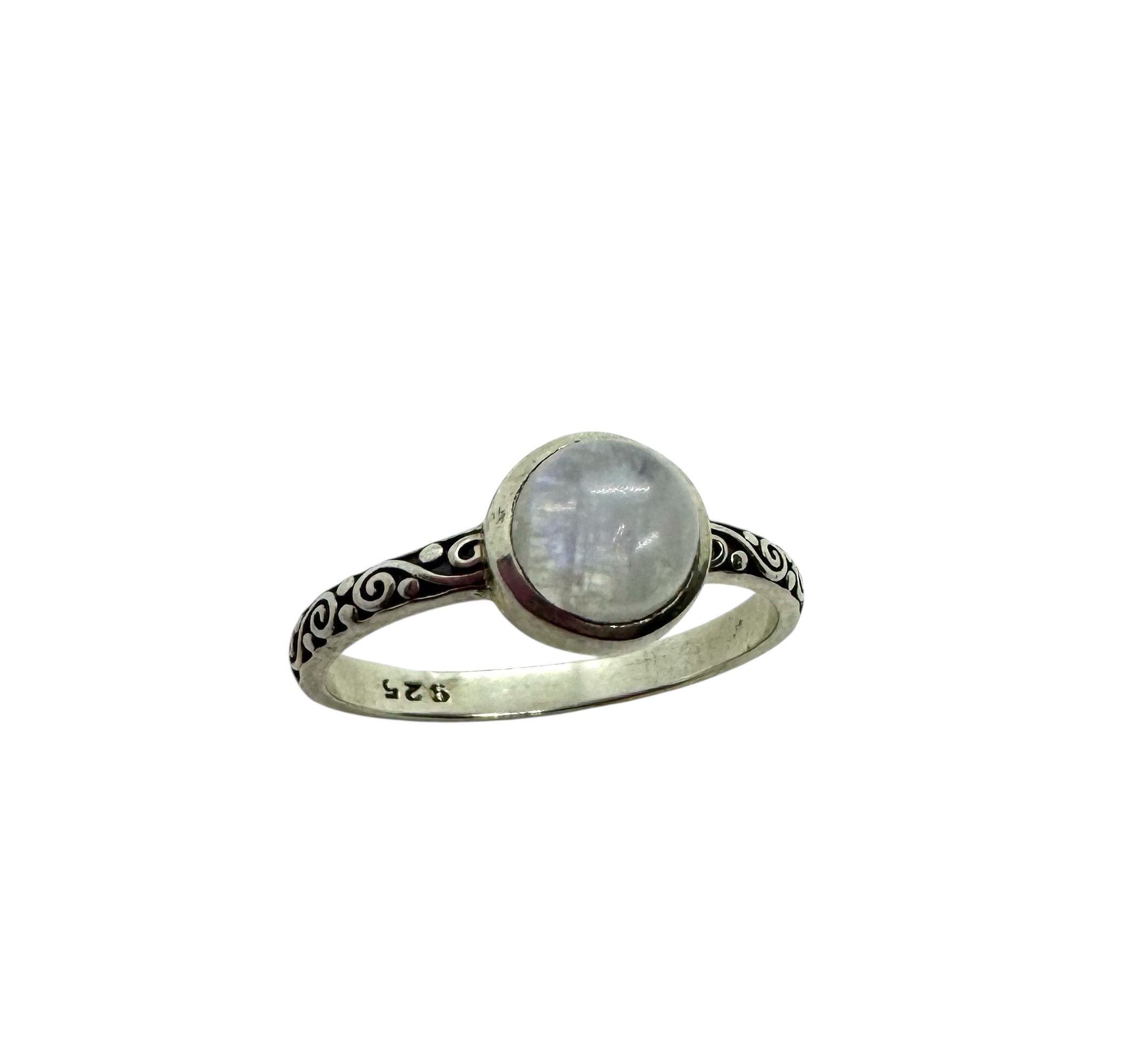 Anel Cabochão Simples de Pedra da Lua