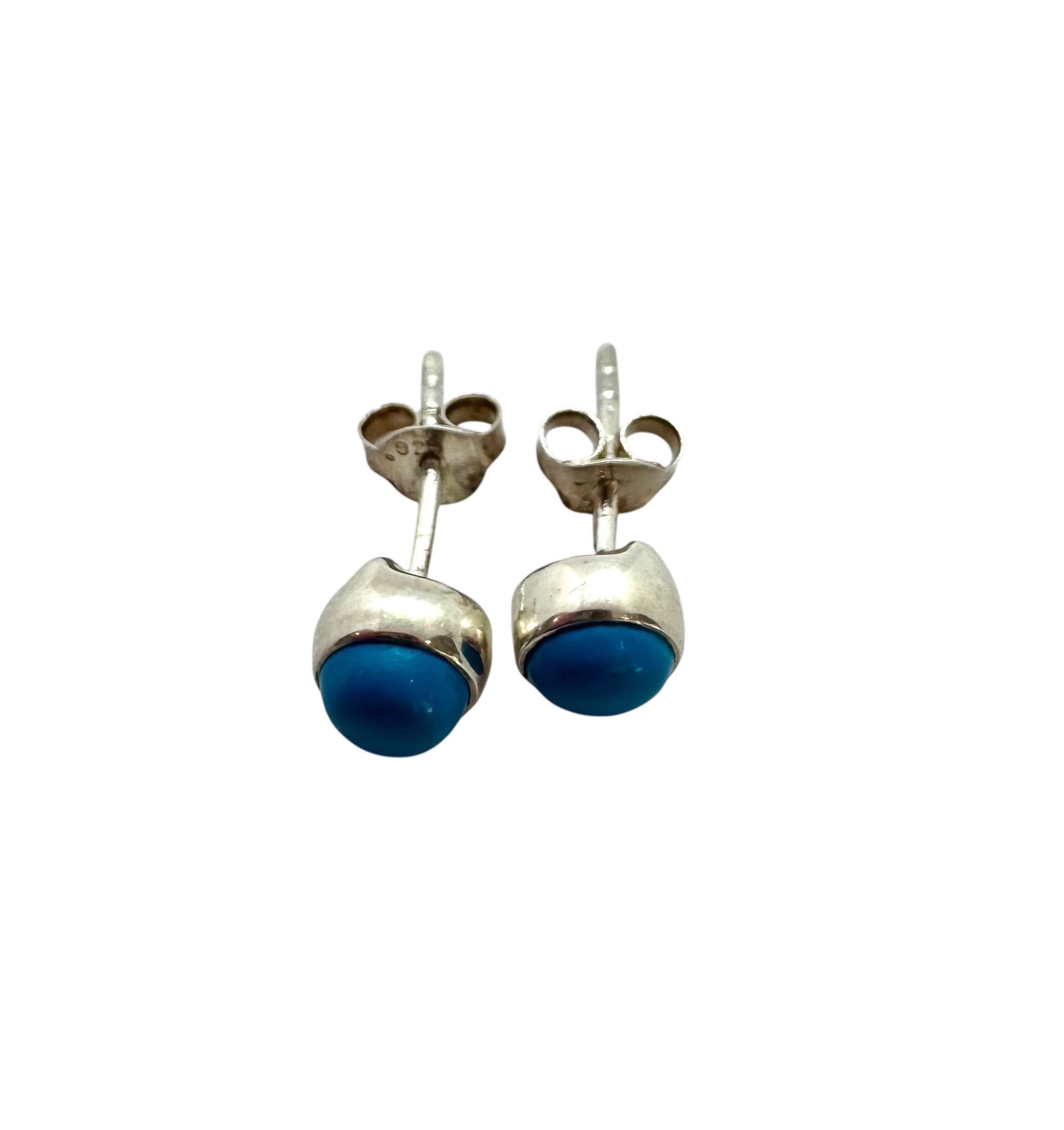Brincos Cabochão de Lápis-Lazúli | Prata de Lei