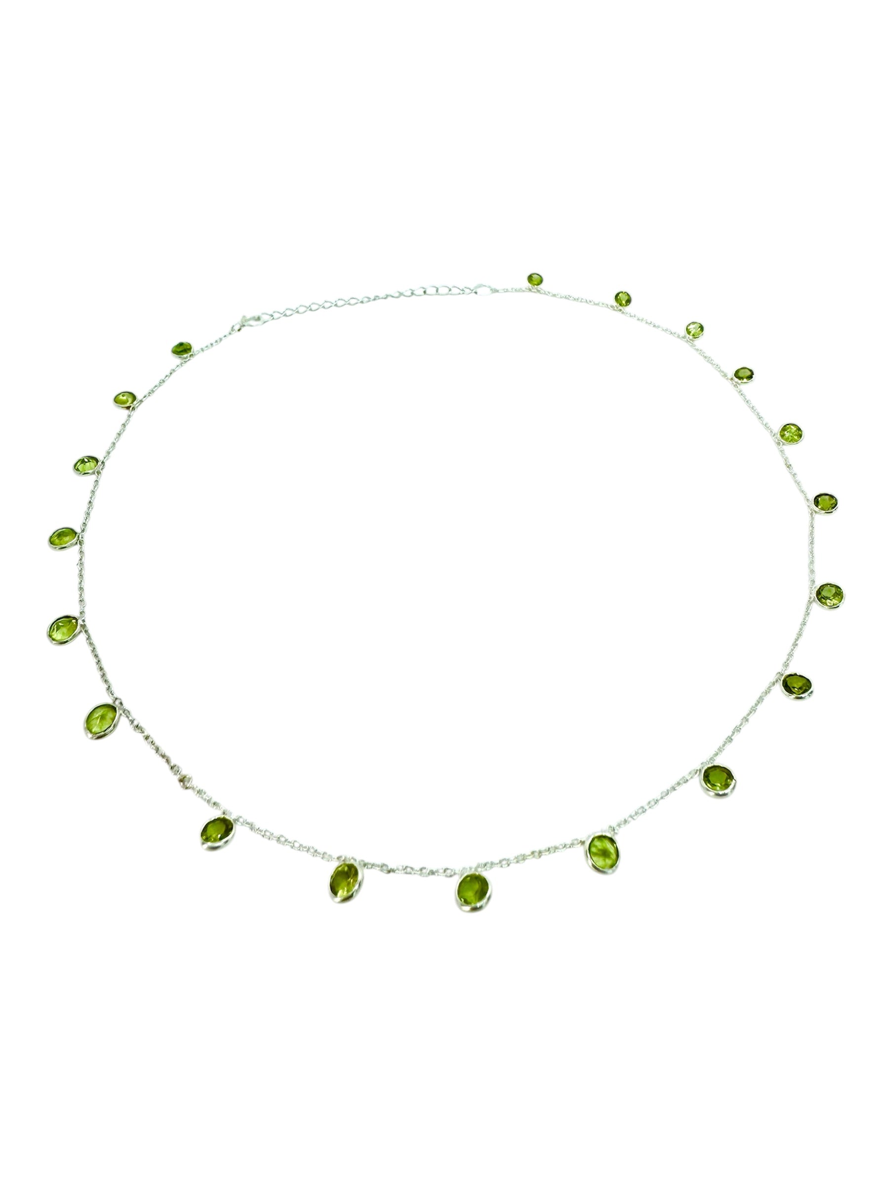 Diamond-Cut Peridot Necklace | 925 Gold-Plated Sterling Silver