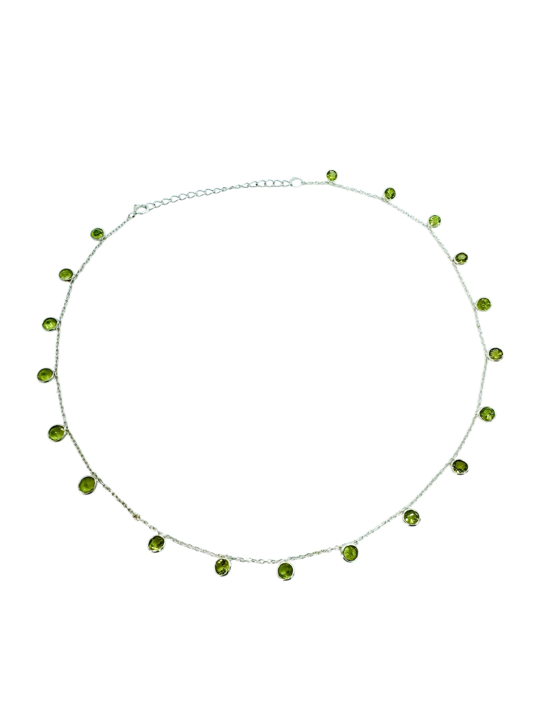 Diamond-Cut Peridot Necklace | 925 Gold-Plated Sterling Silver