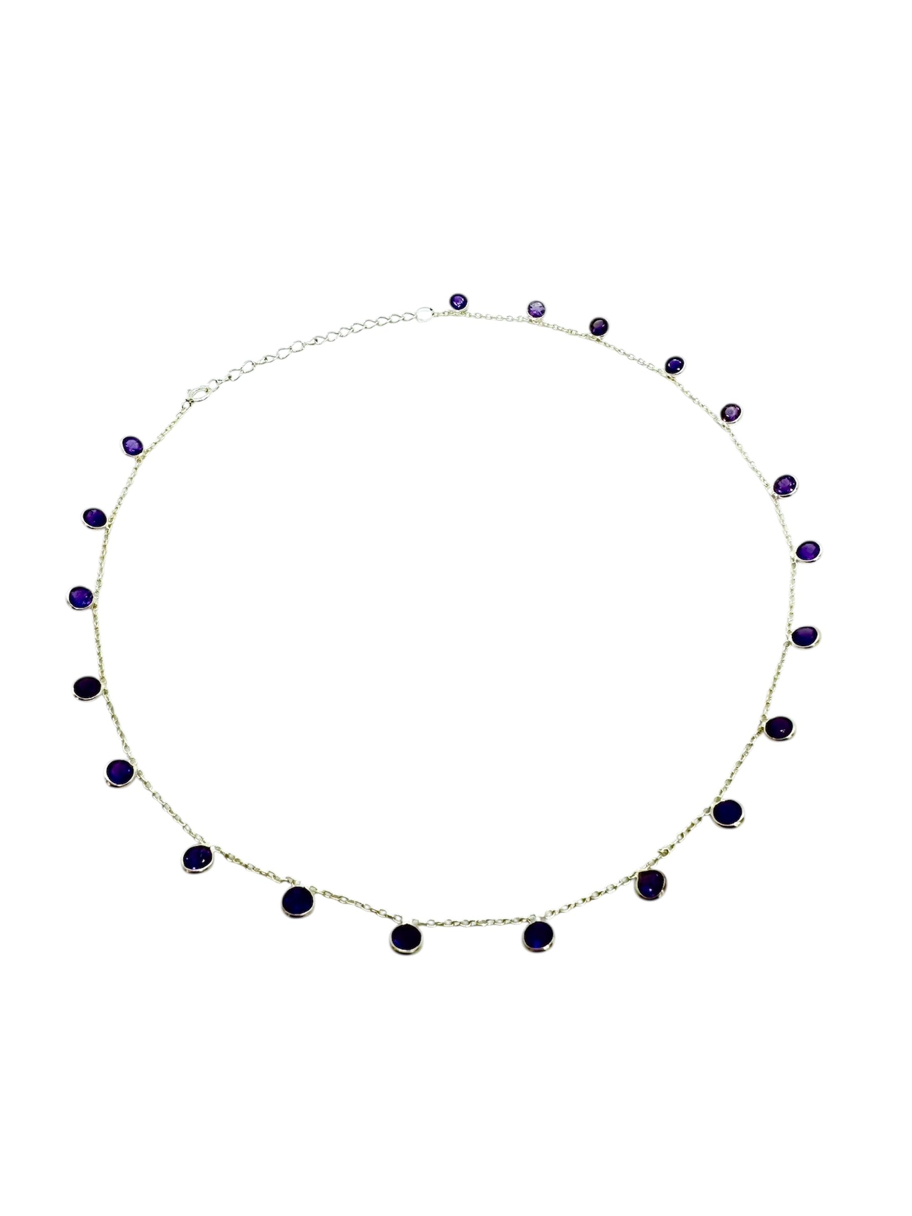 Colar de Ametista com Lapidação de Diamante | Prata de Lei 925