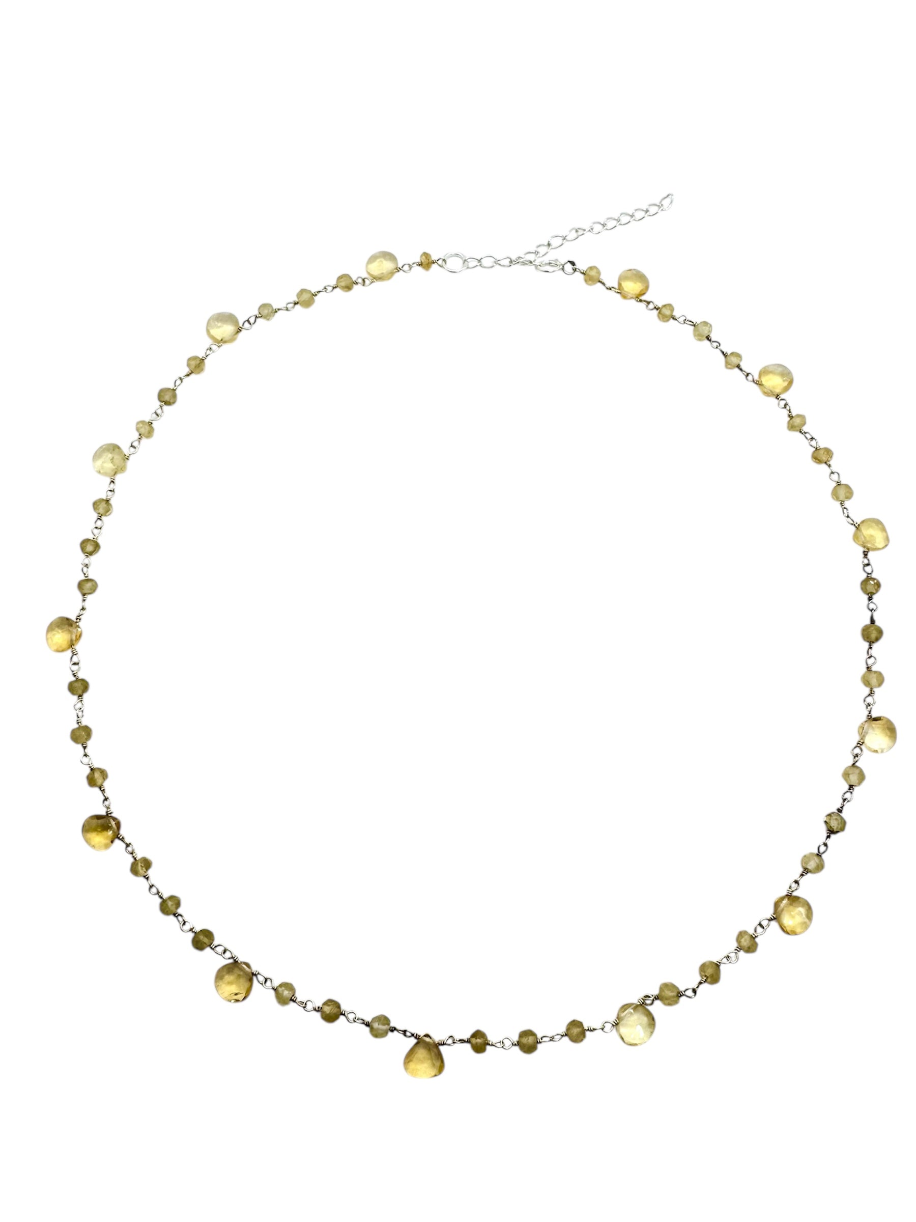 Colar Citrino Lágrima | Prata de Lei Banhada a Ouro 925