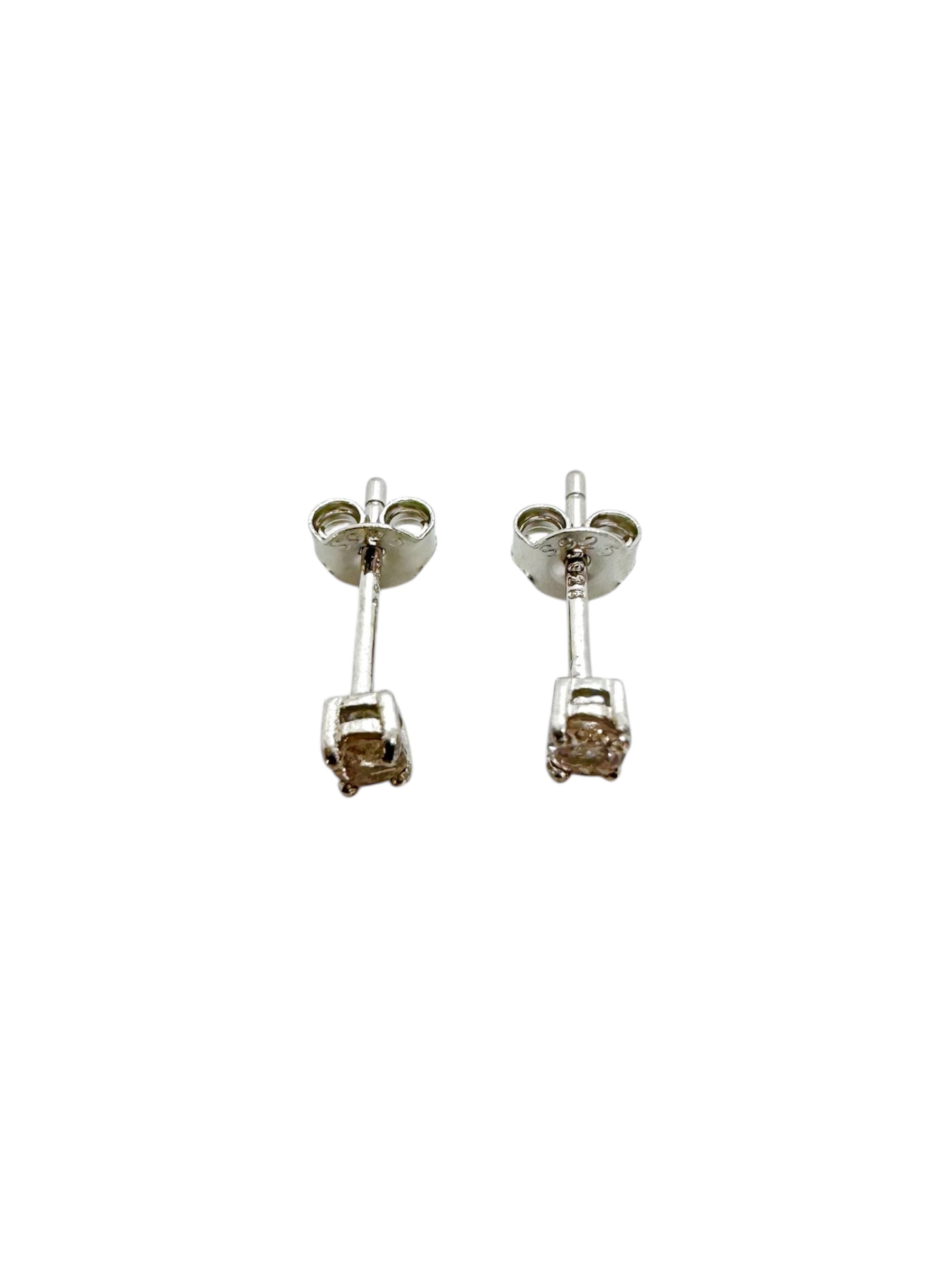 Earrings with gold-plated silver and Teardrop faceted  Morganite