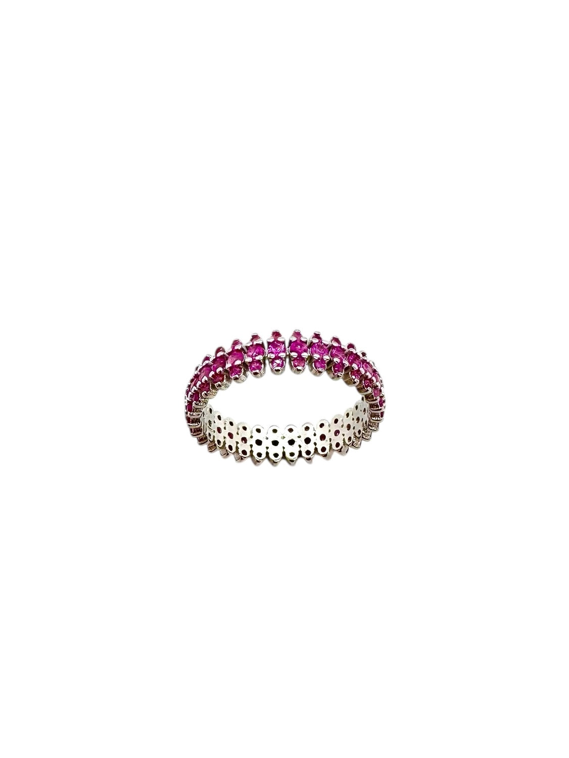 Anel Multi Rubis e Prata