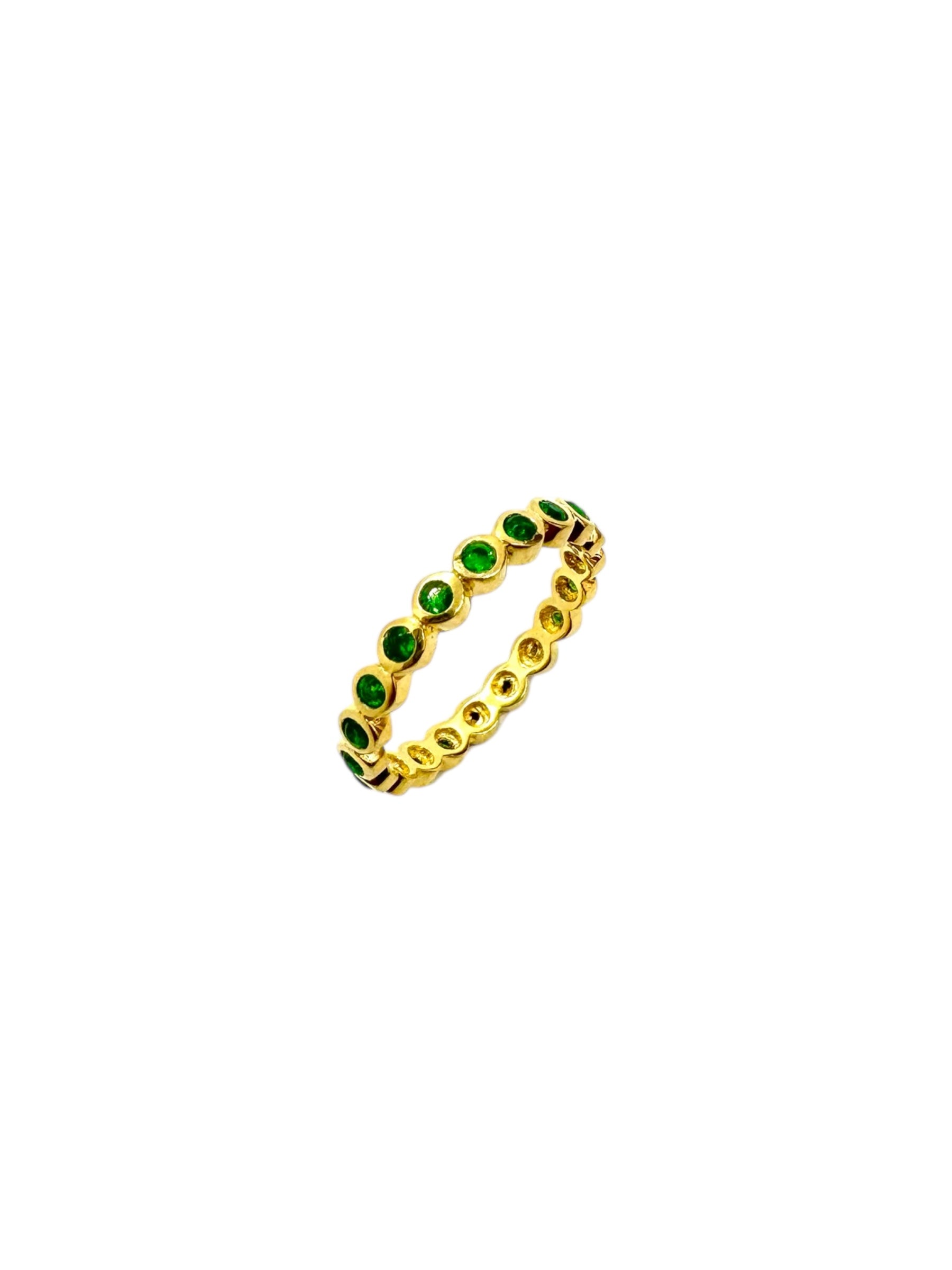 Multi peridotos e prata de lei banhada a ouro
