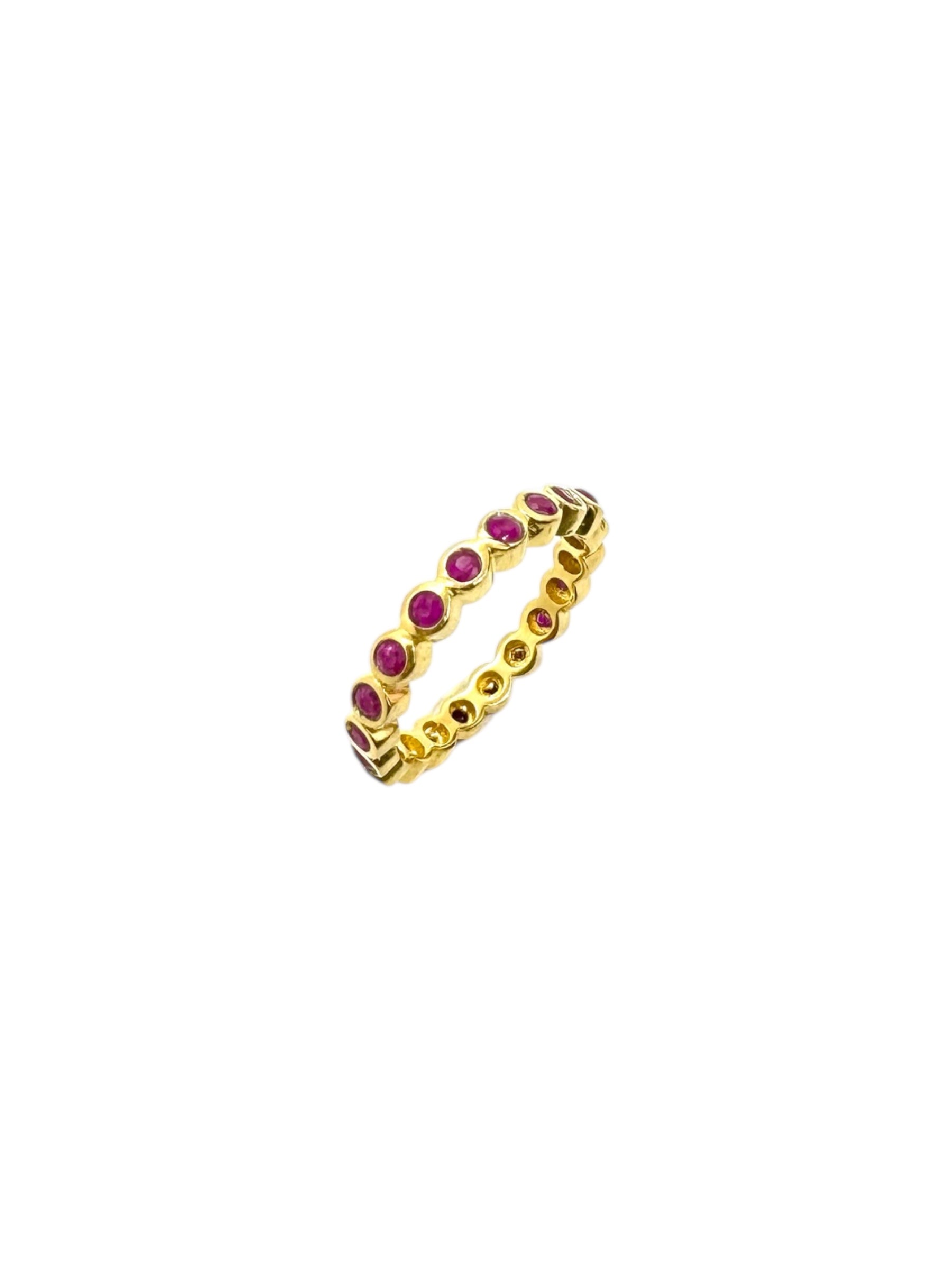 Multi Rubis e Prata de Lei Banhada a Ouro