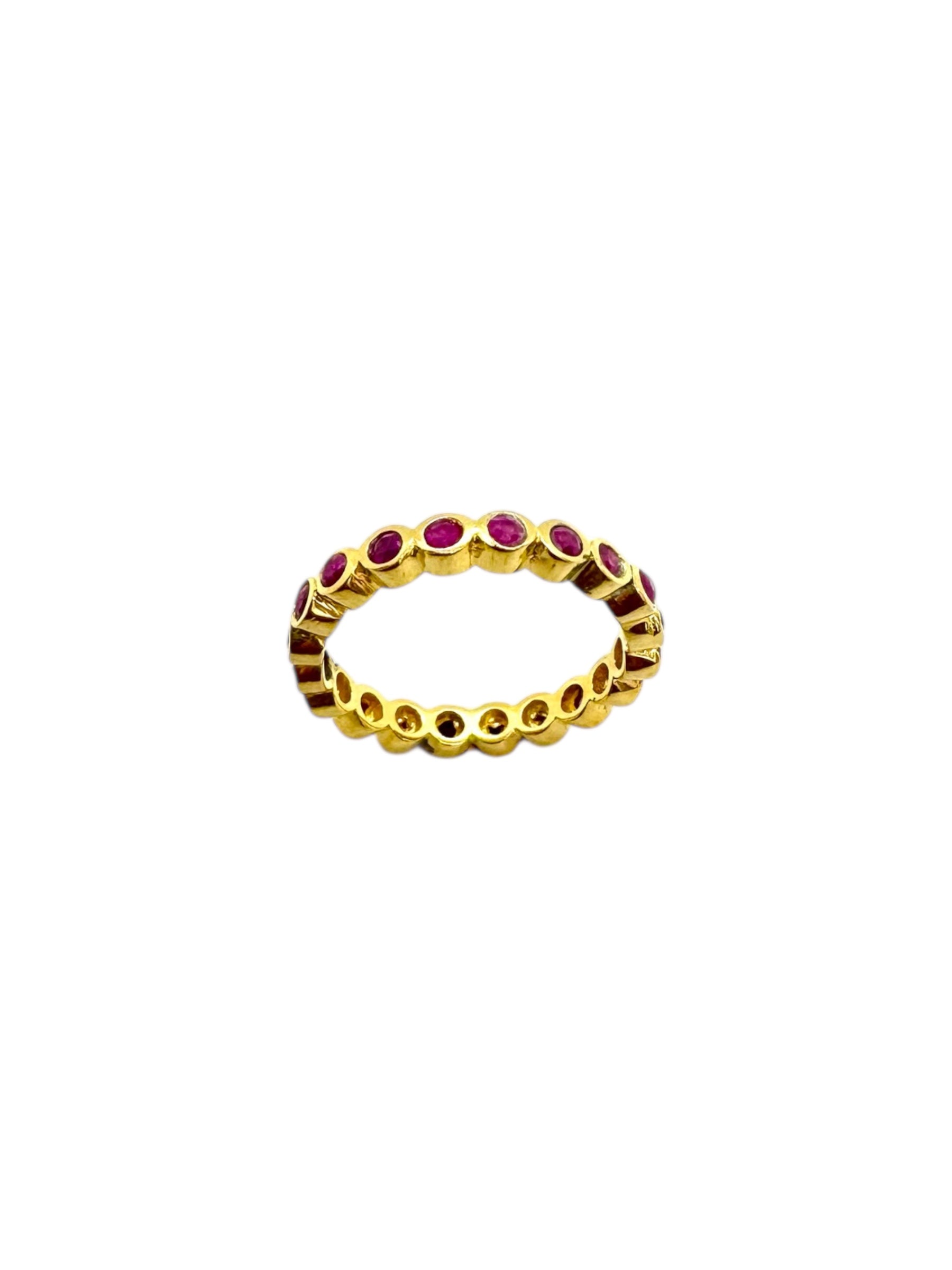 Multi Rubis e Prata de Lei Banhada a Ouro