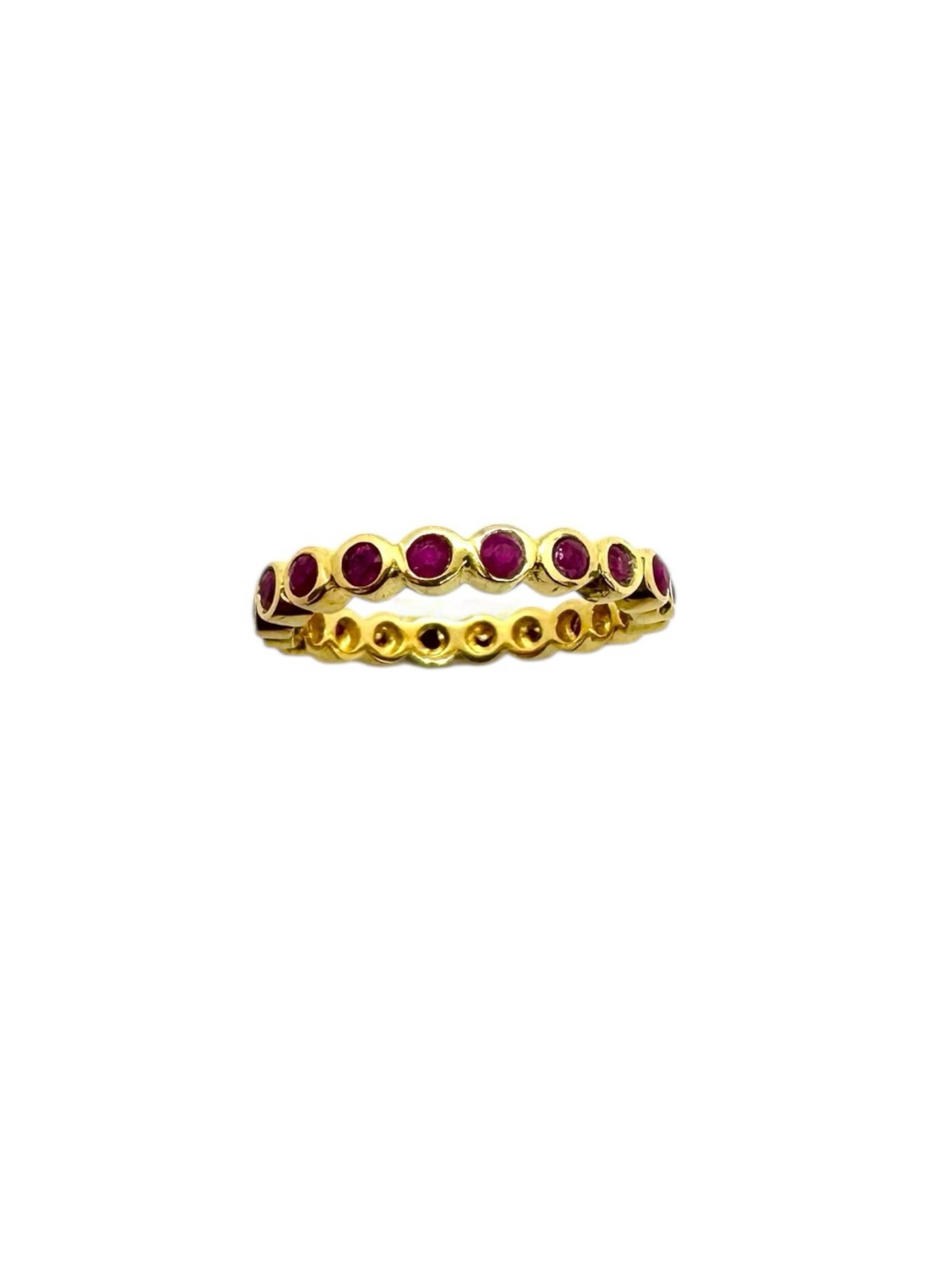 Multi Rubis e Prata de Lei Banhada a Ouro