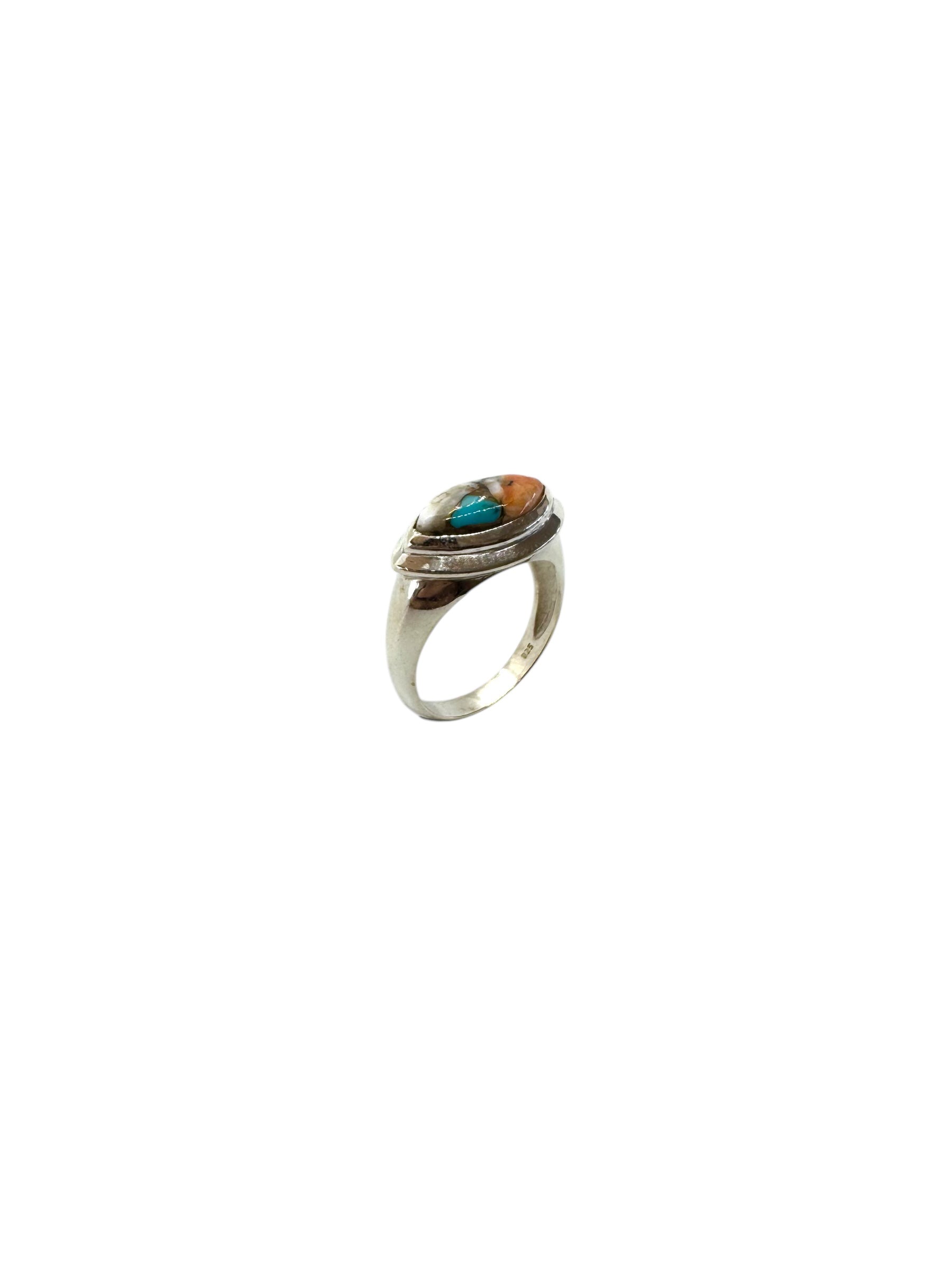 Marquise Mixstones Cabochon & Sterling Silver