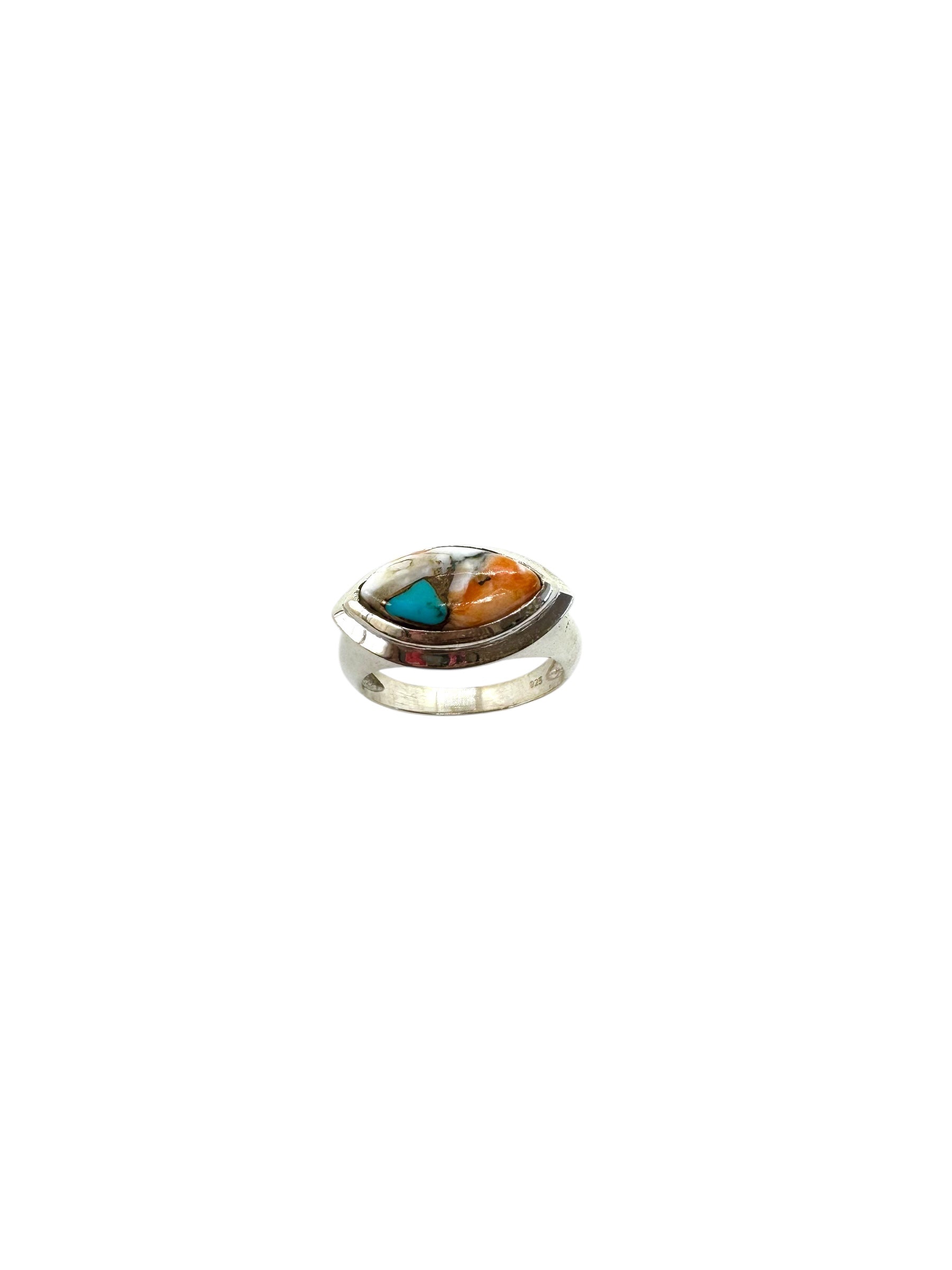 Marquise Mixstones Cabochon & Sterling Silver