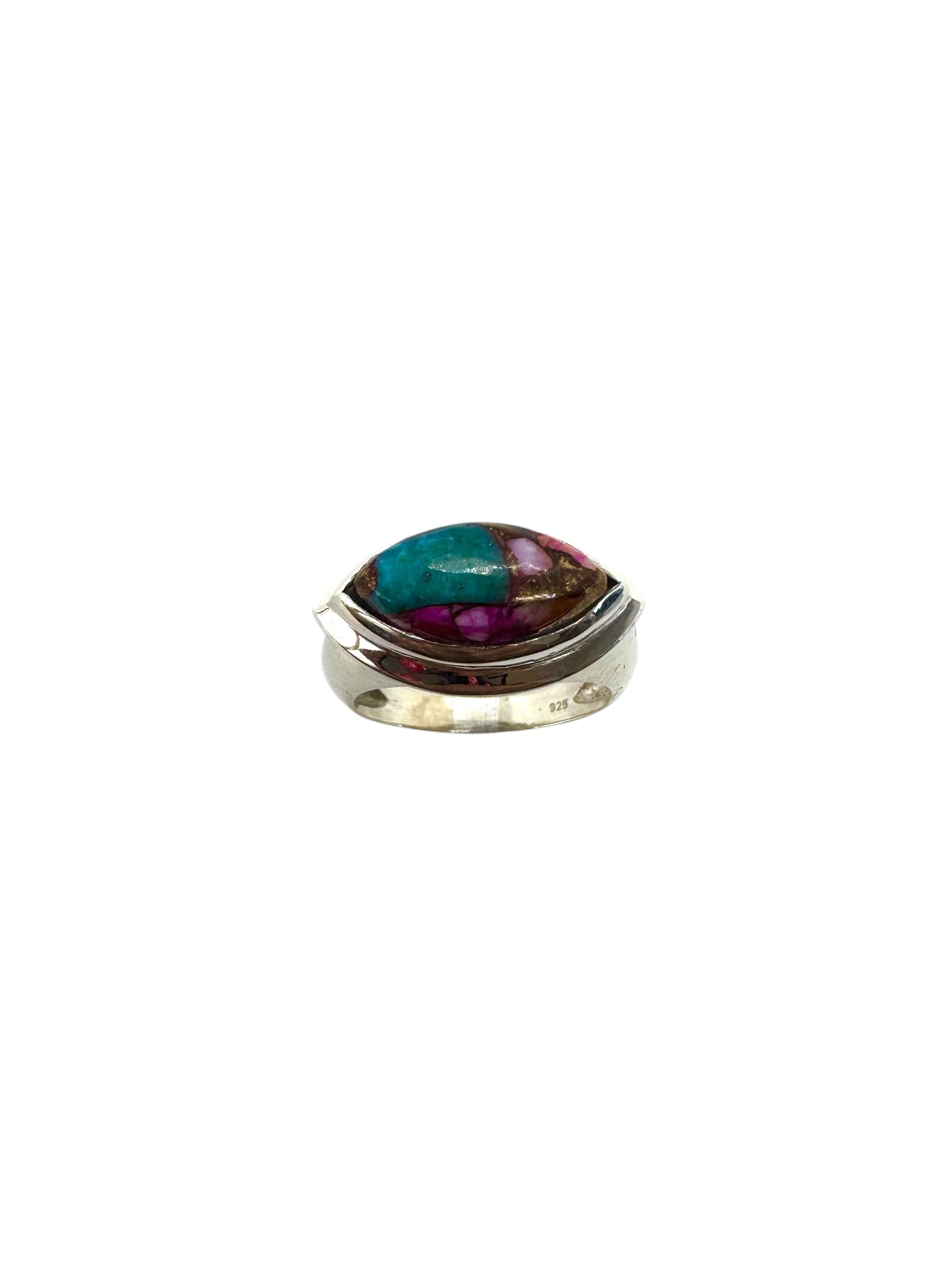 Marquise Mixstones Cabochon & Sterling Silver