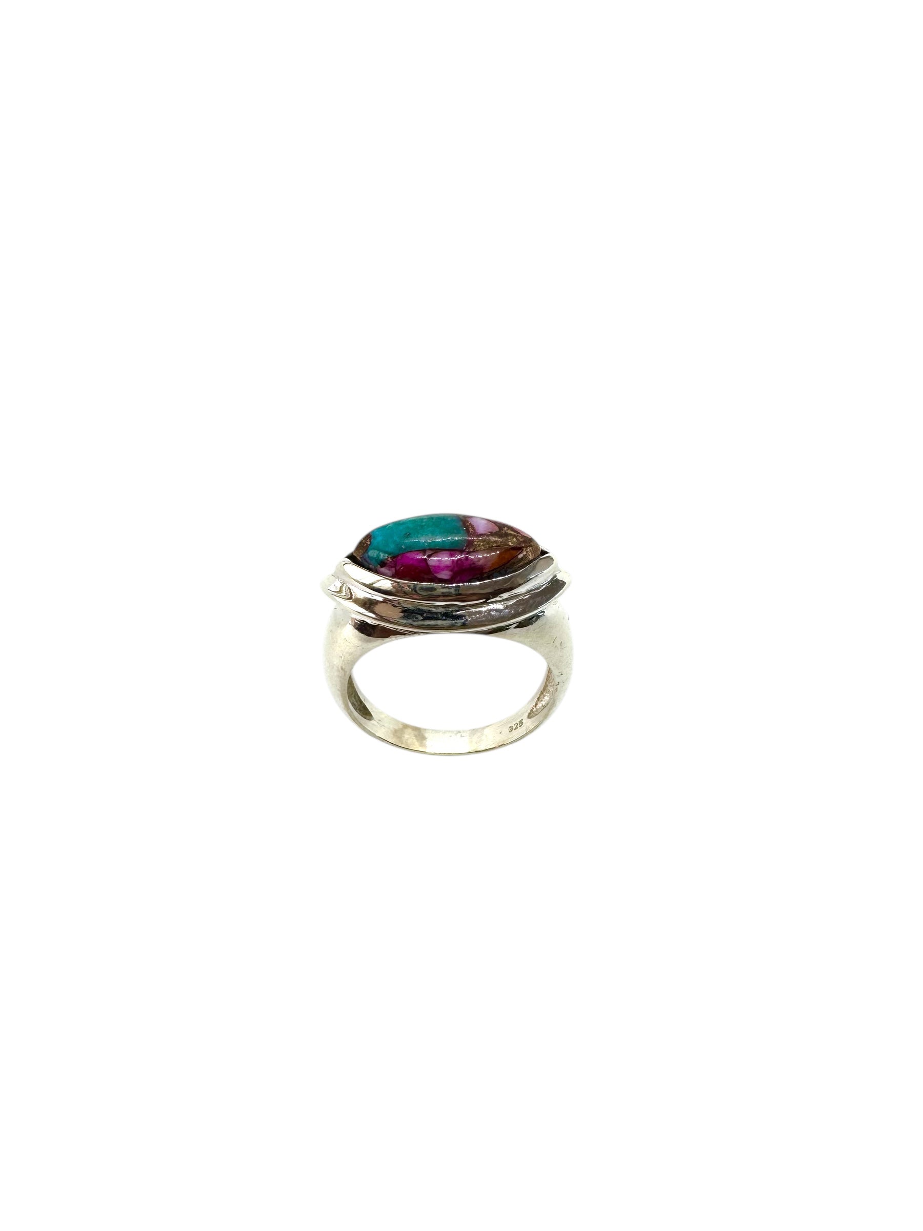 Marquise Mixstones Cabochon & Sterling Silver