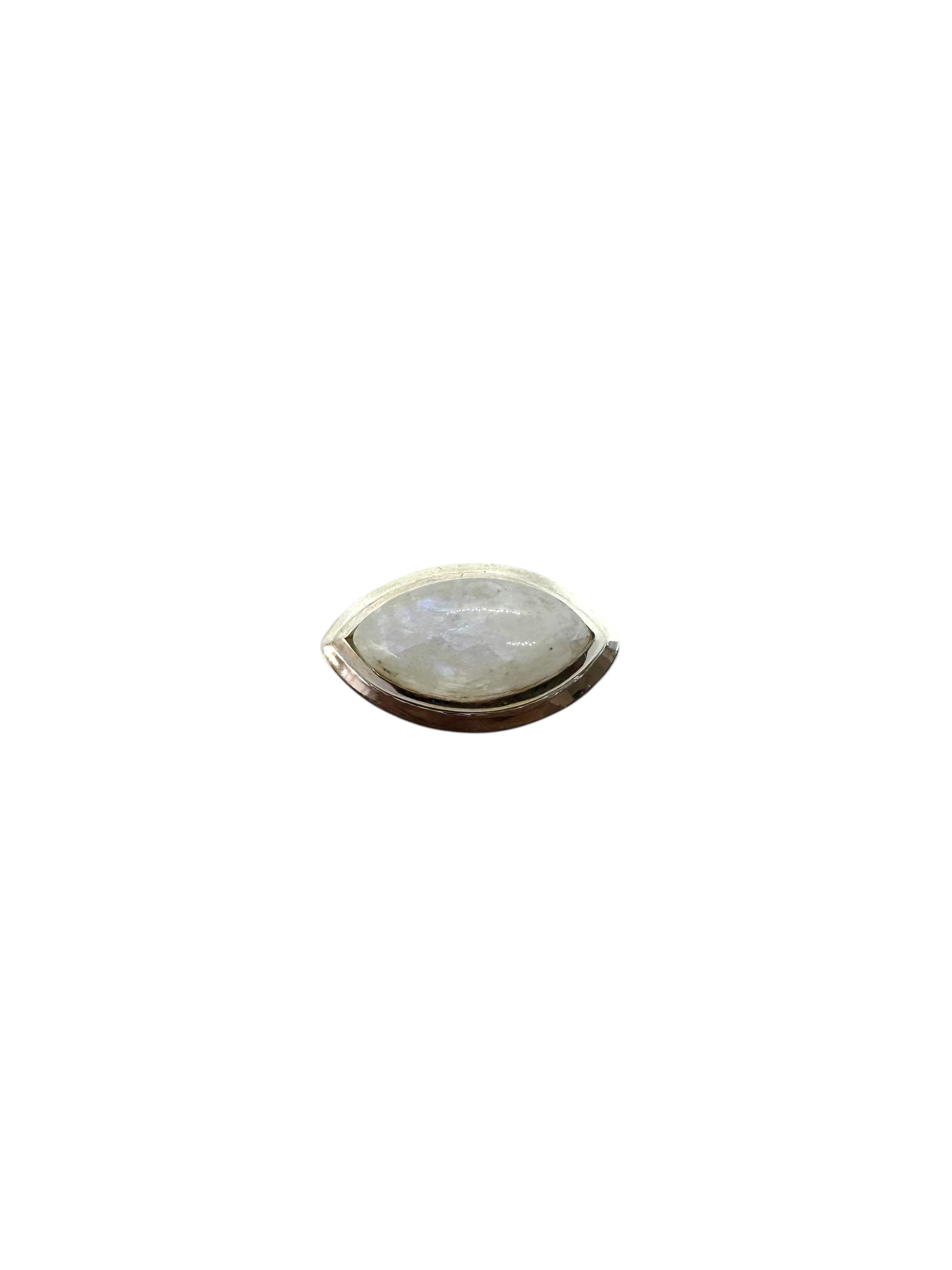 Cabochão de pedra da lua marquise e prata de lei
