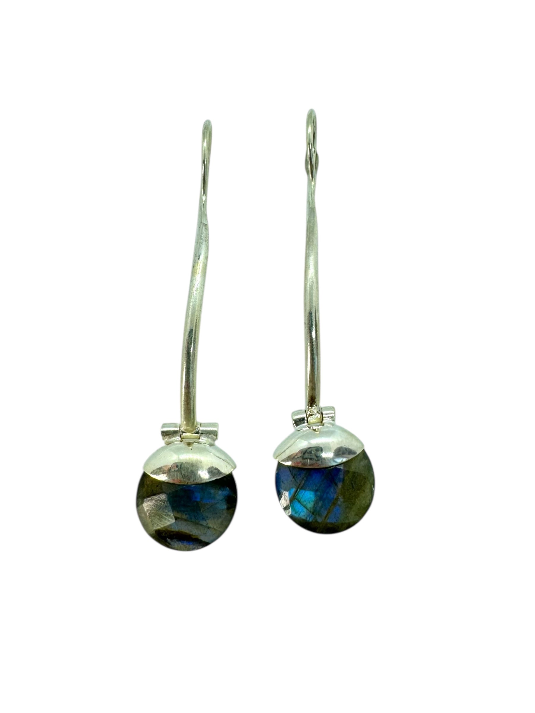 Brincos Labradorite e Prata