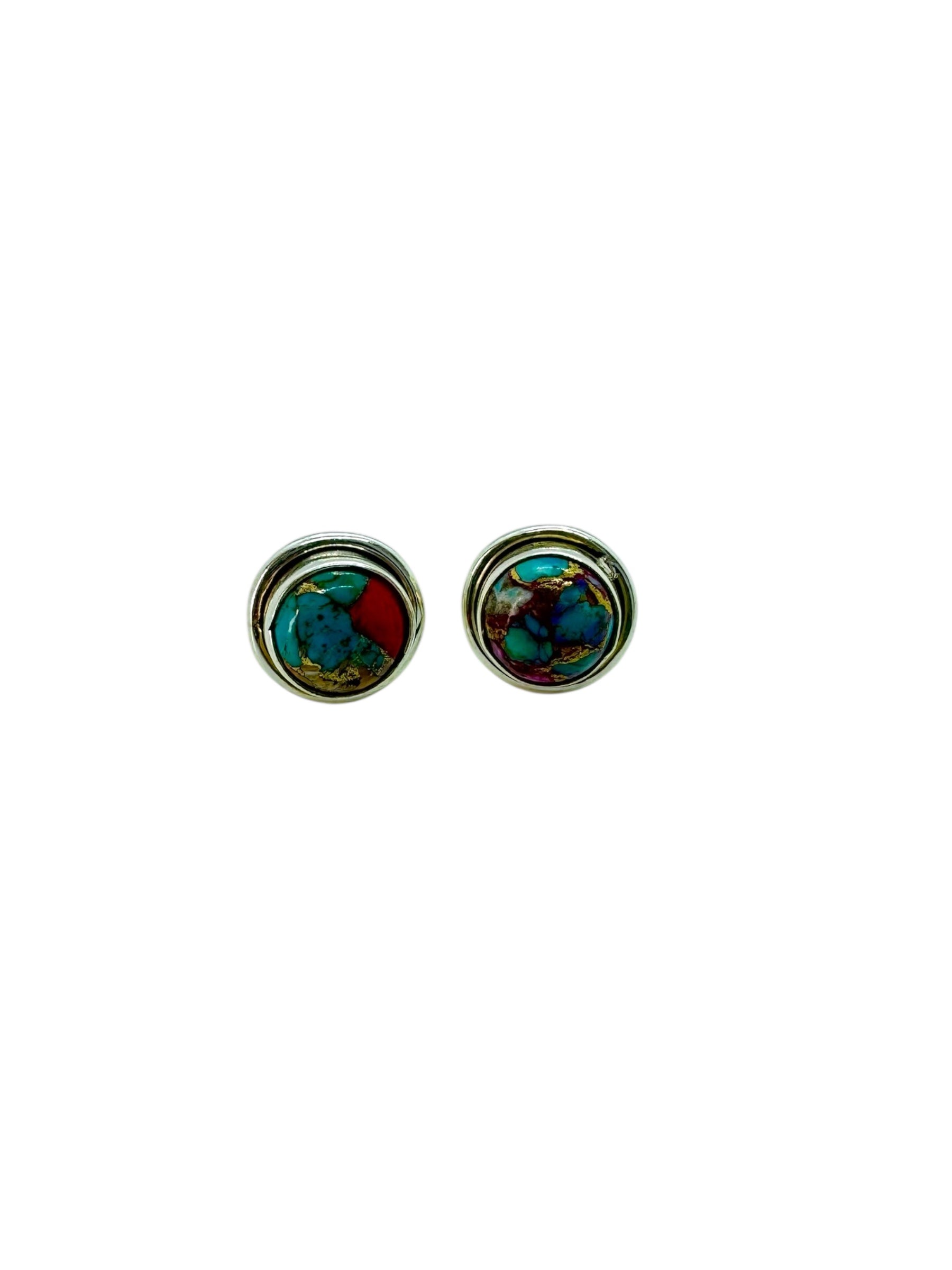 Mixstones & Silver Earrings