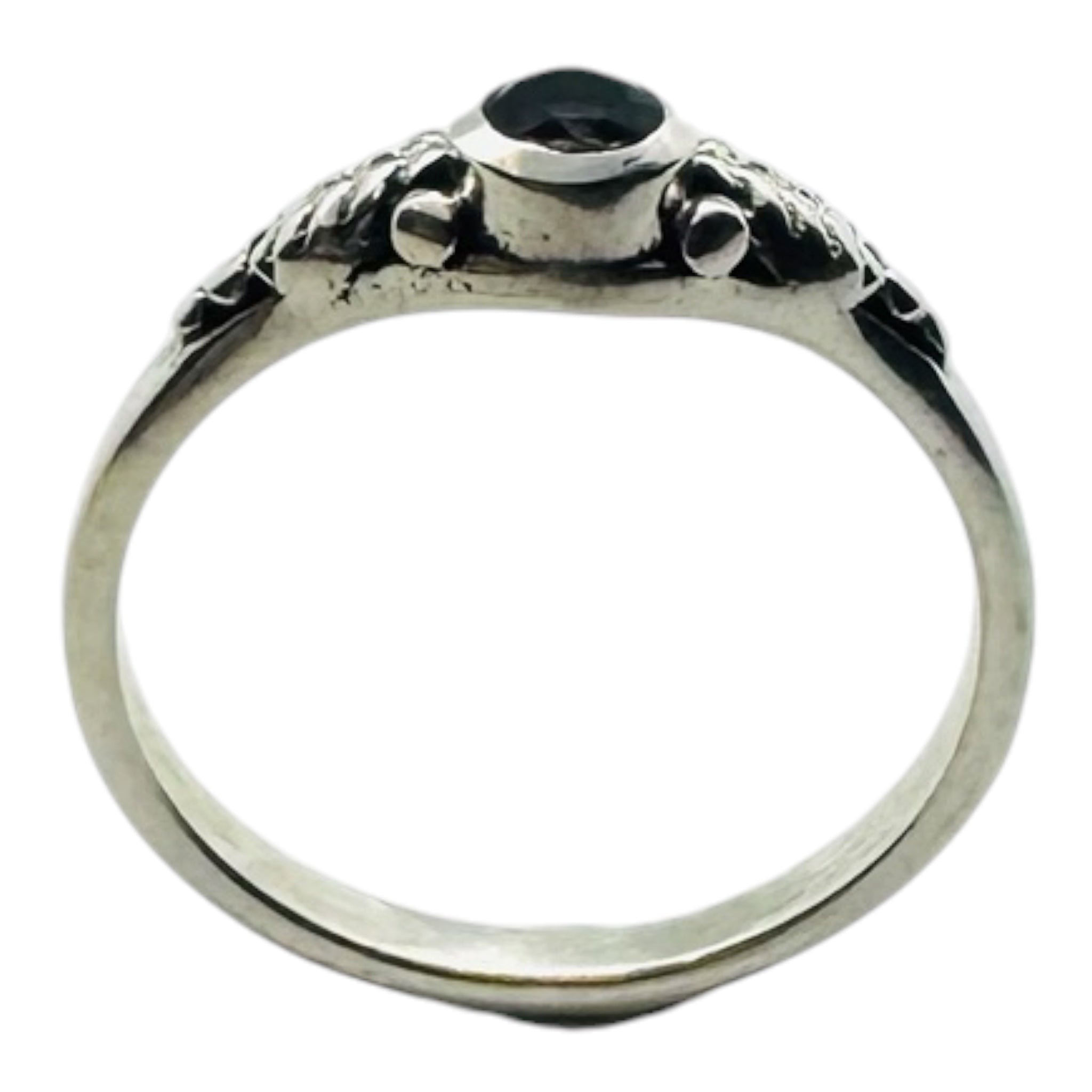 925 silver ring with smoky quartz