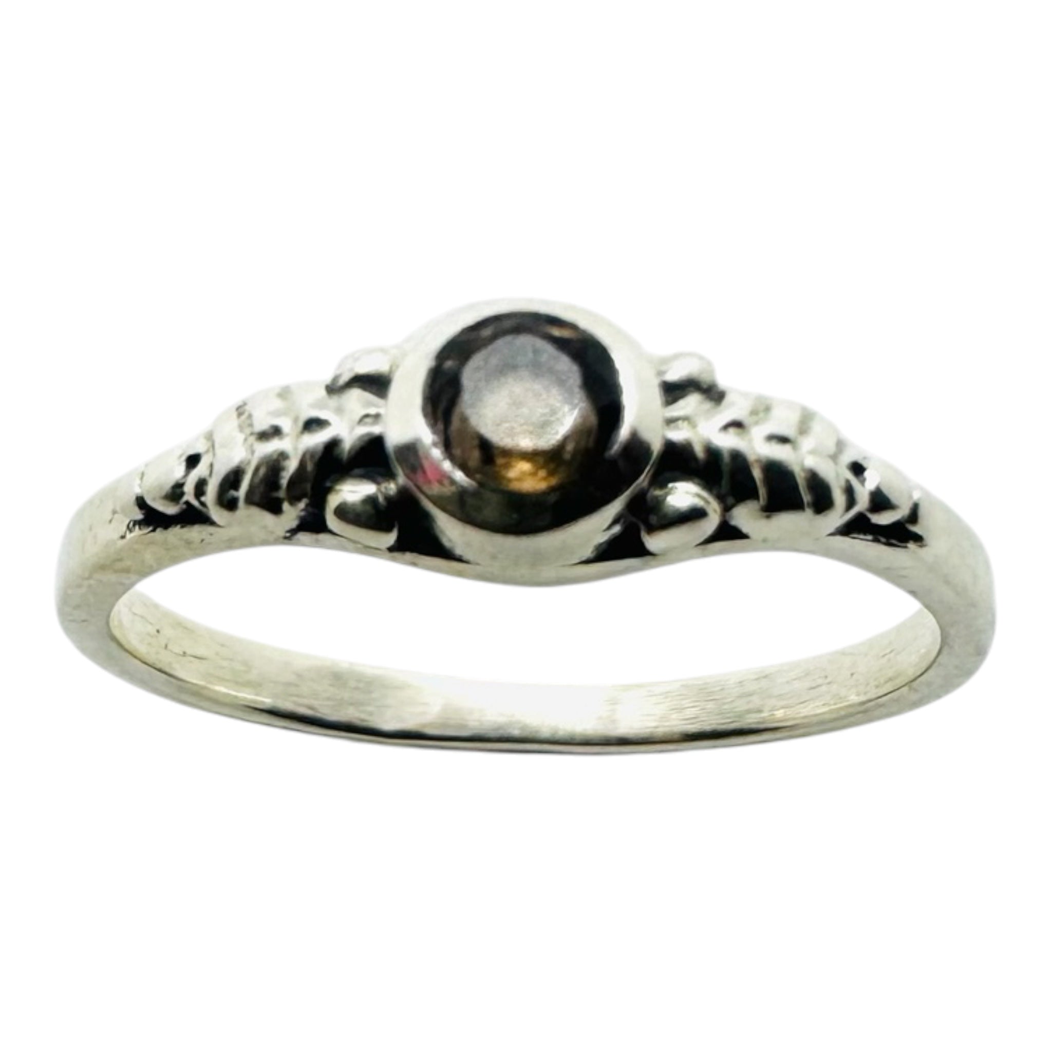 925 silver ring with smoky quartz